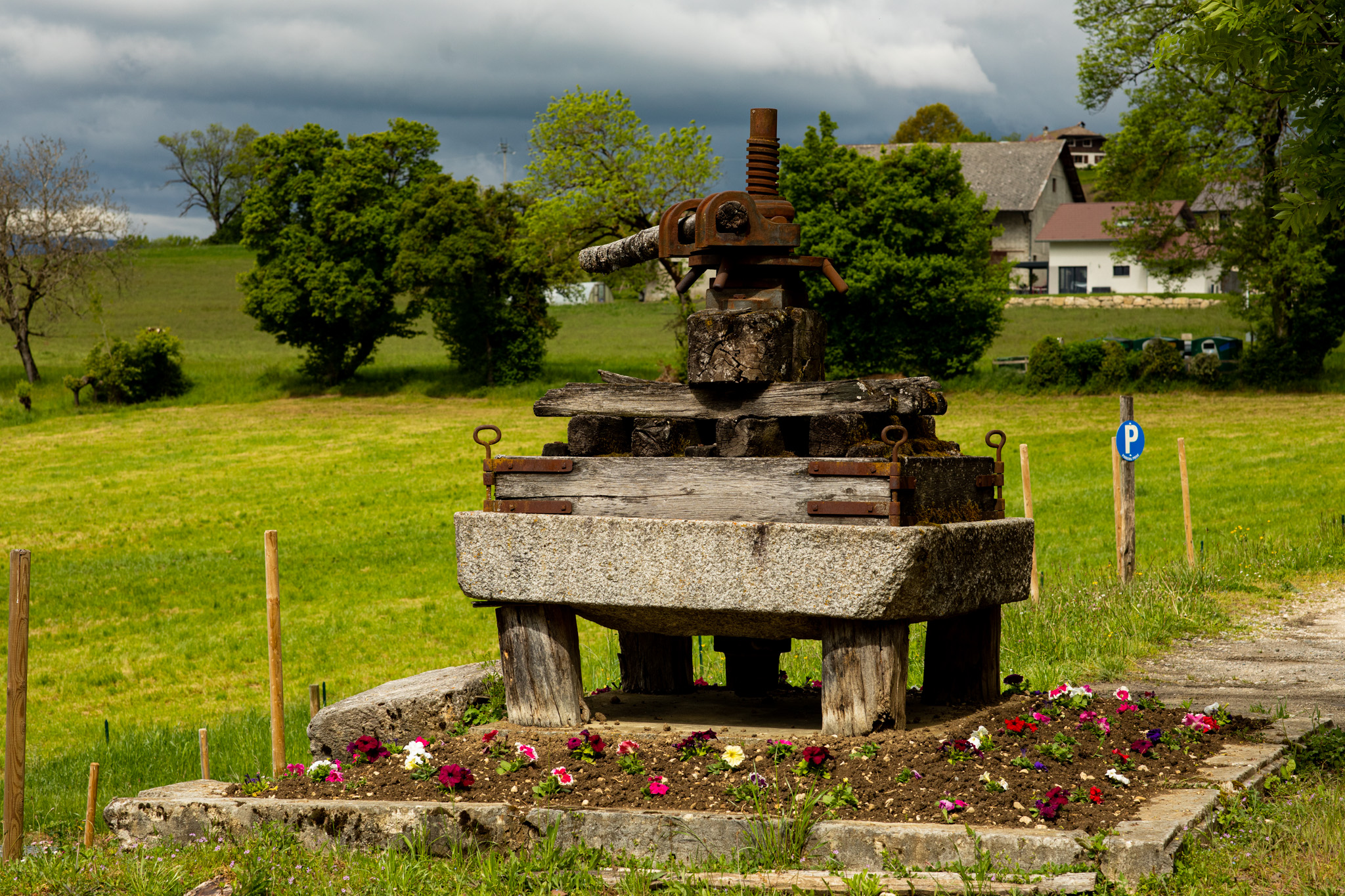 Trees Field Photography Nature Outdoors Flowers Historical Relic Machine Spring 2048x1365
