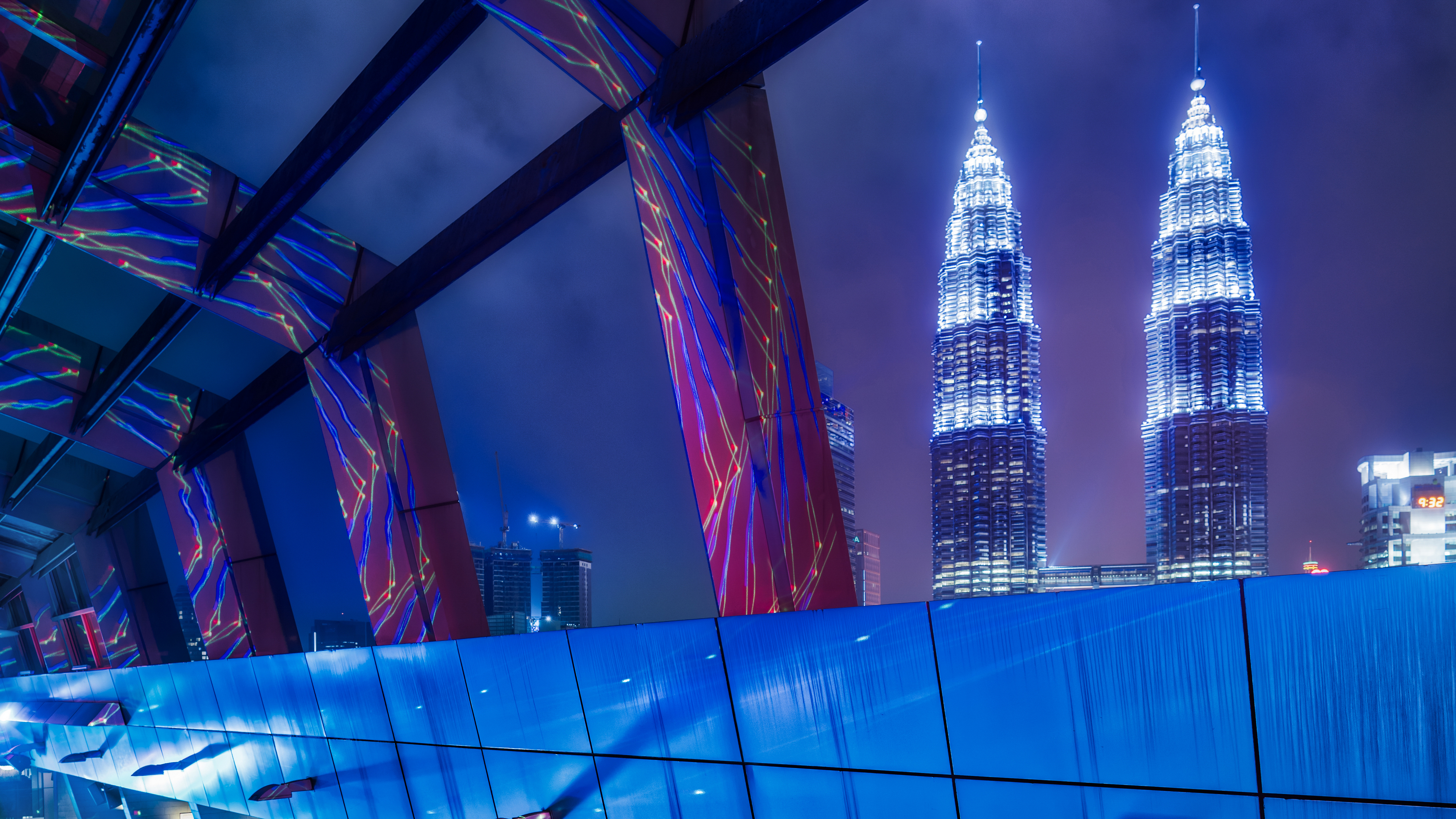 Trey Ratcliff Photography Kuala Lumpur Malaysia Petronas Towers Skyscraper City Lights City Building 3840x2160