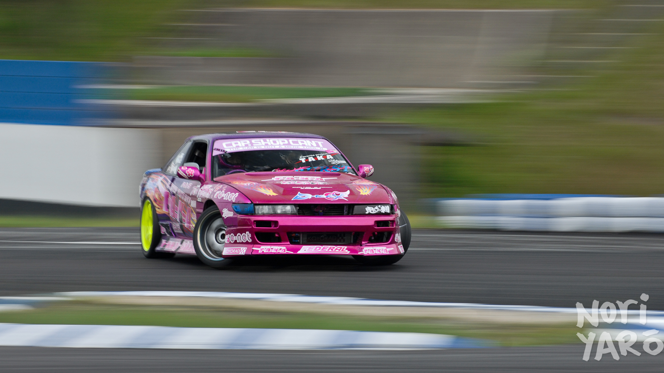 Car Japanese Cars Sports Car Drift Cars Drift Circuit Race Tracks Nissan S13 Purple Cars Pink Cars R 2560x1440