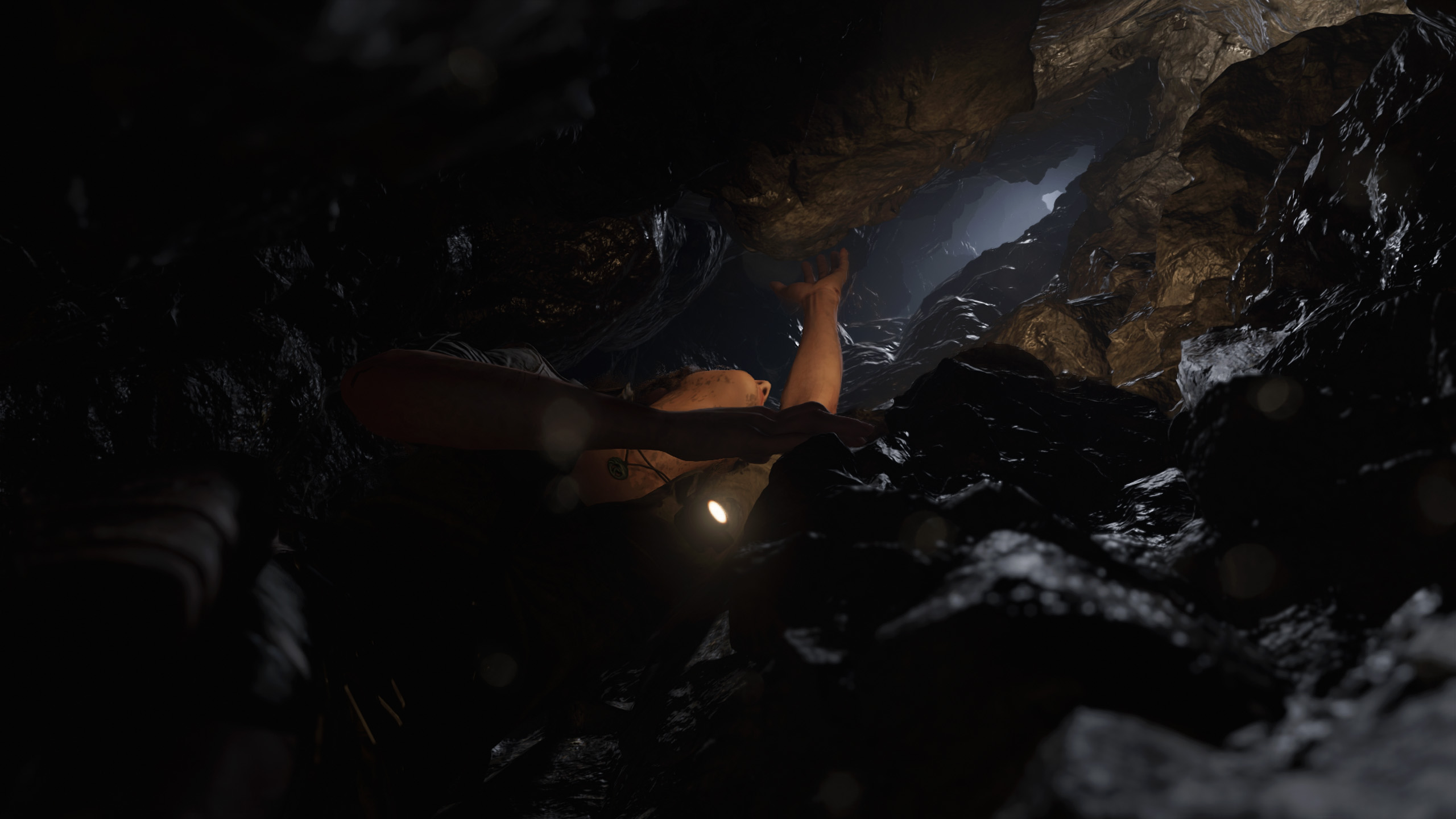 Screen Shot Shadow Of The Tomb Raider Lara Croft Tomb Raider Spelunking Climbing Dark Video Games 2560x1440