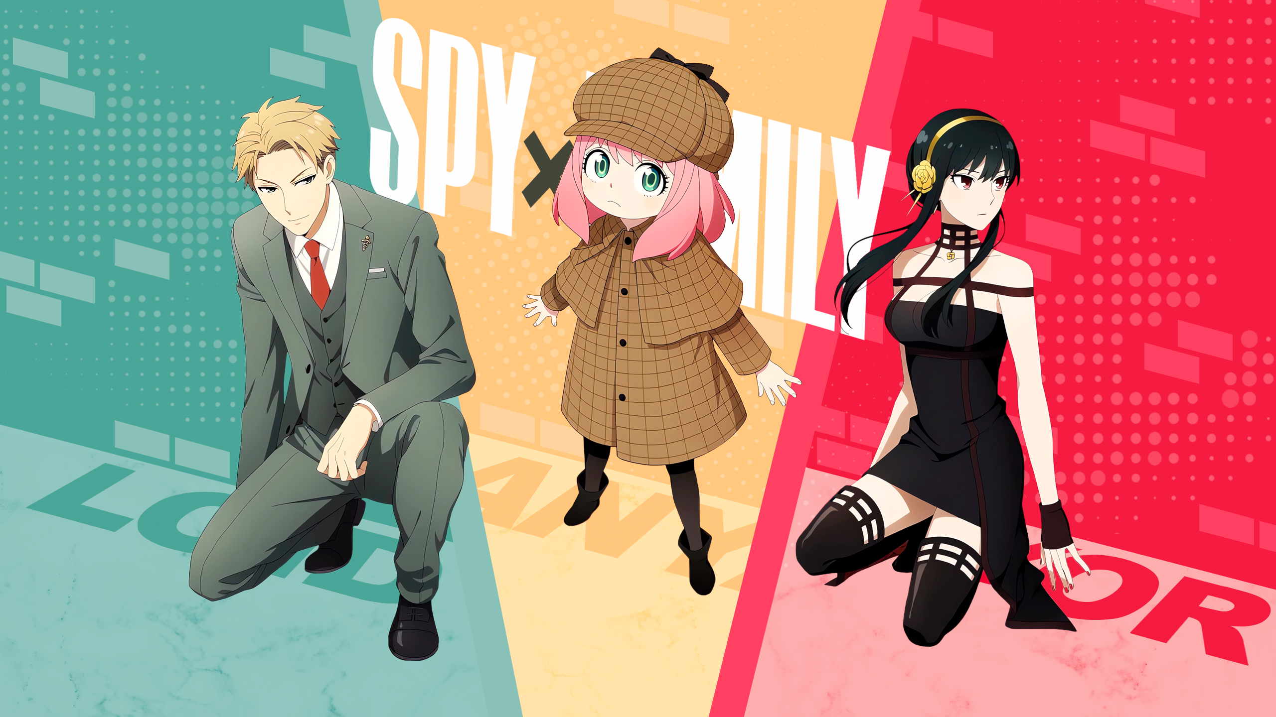 Spy X Family Loid Forger Yor Forger Anya Forger Anime Boys Anime Girls Black Dress Looking At Viewer 2560x1440