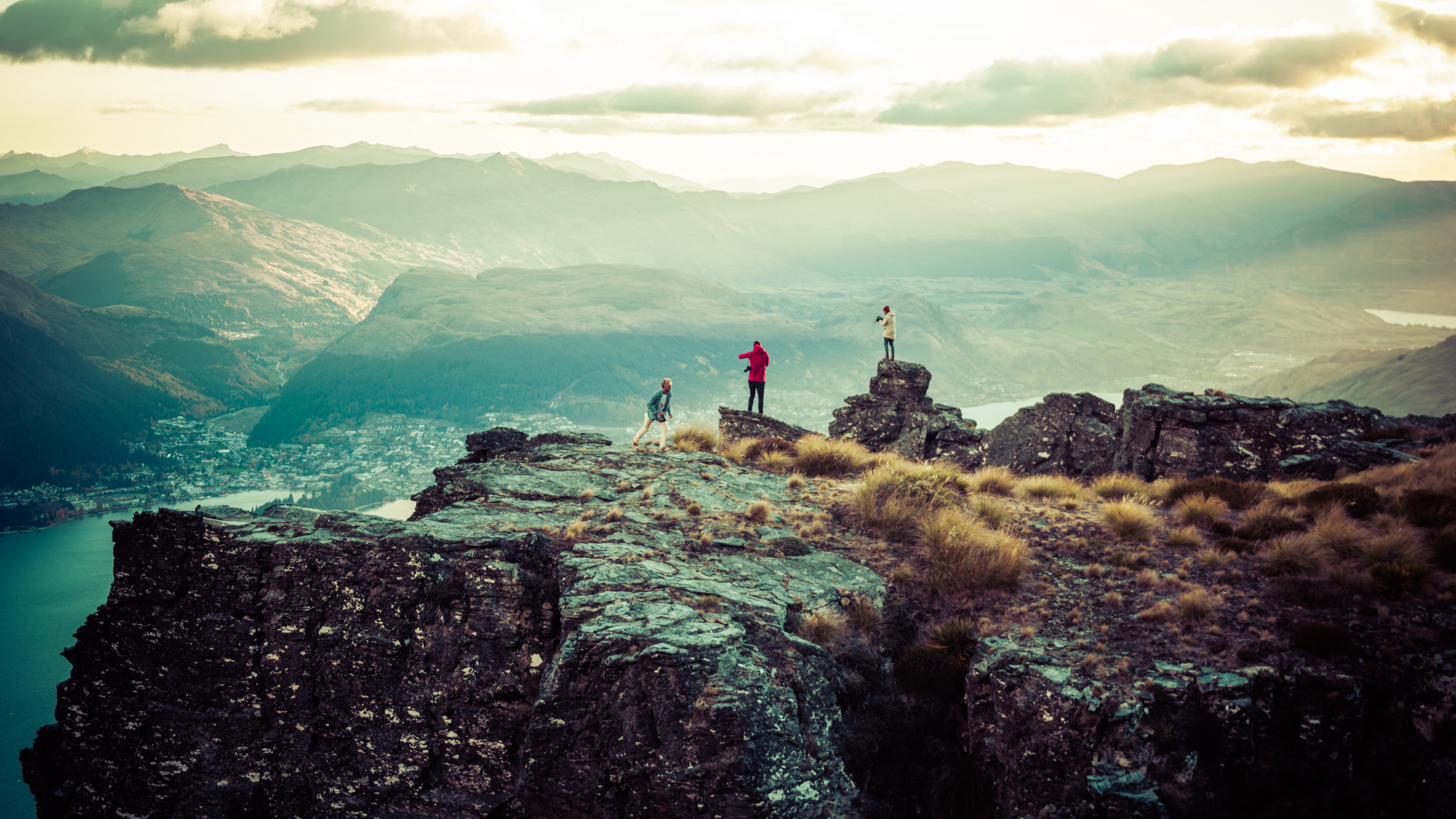 Photography Trey Ratcliff Landscape Mountains Rocks Field Water New Zealand Queenstown 7680x4320