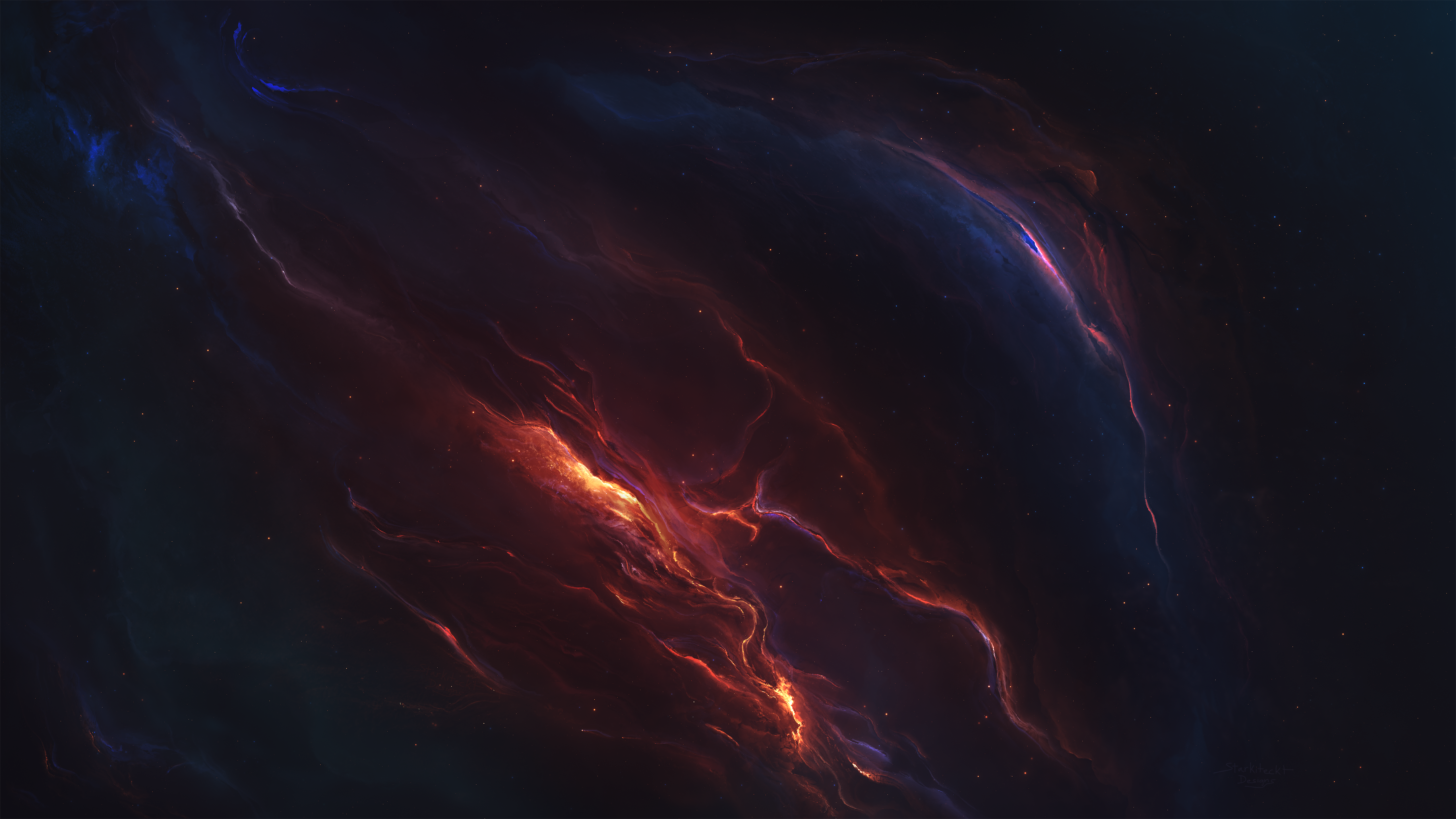Starkiteckt Nebula Space Simple Background Minimalism 5120x2880
