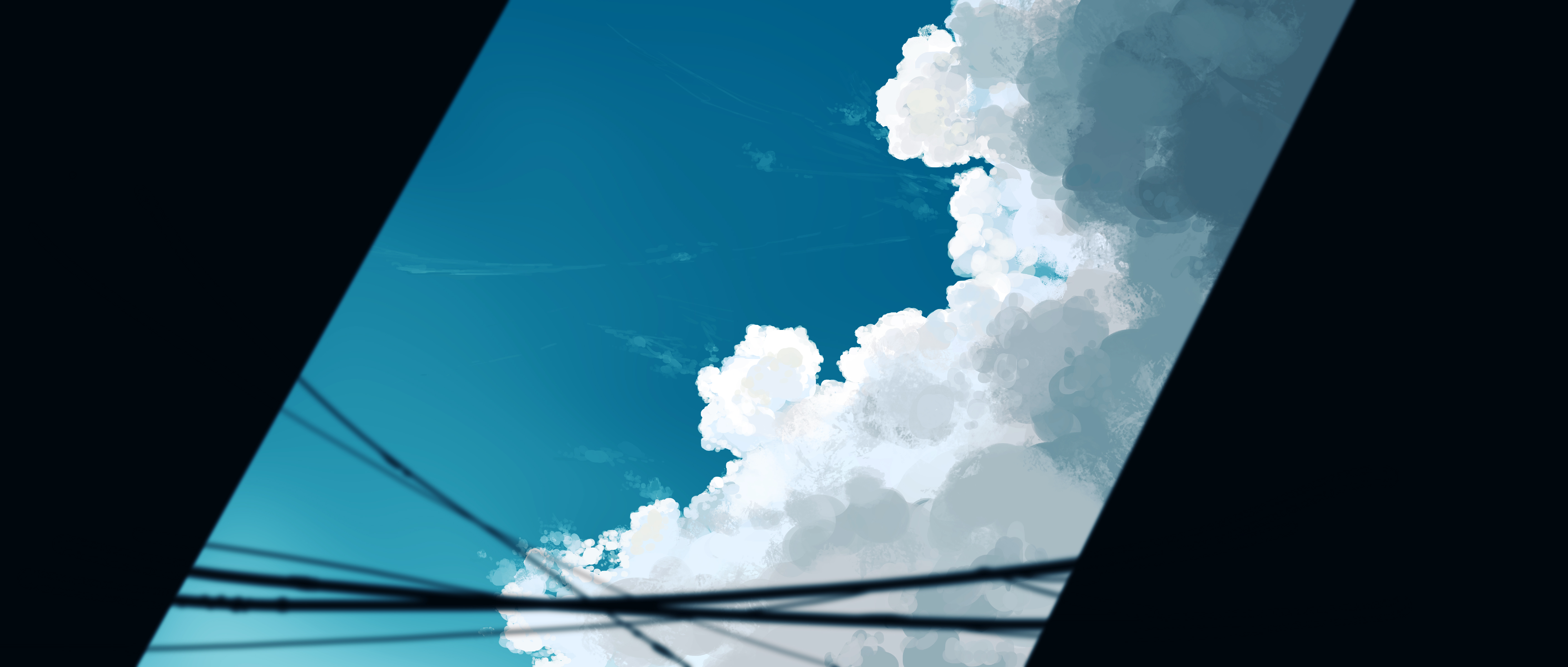 Anime Anime Sky Gracile Clouds Sky Simple Background Minimalism 5640x2400