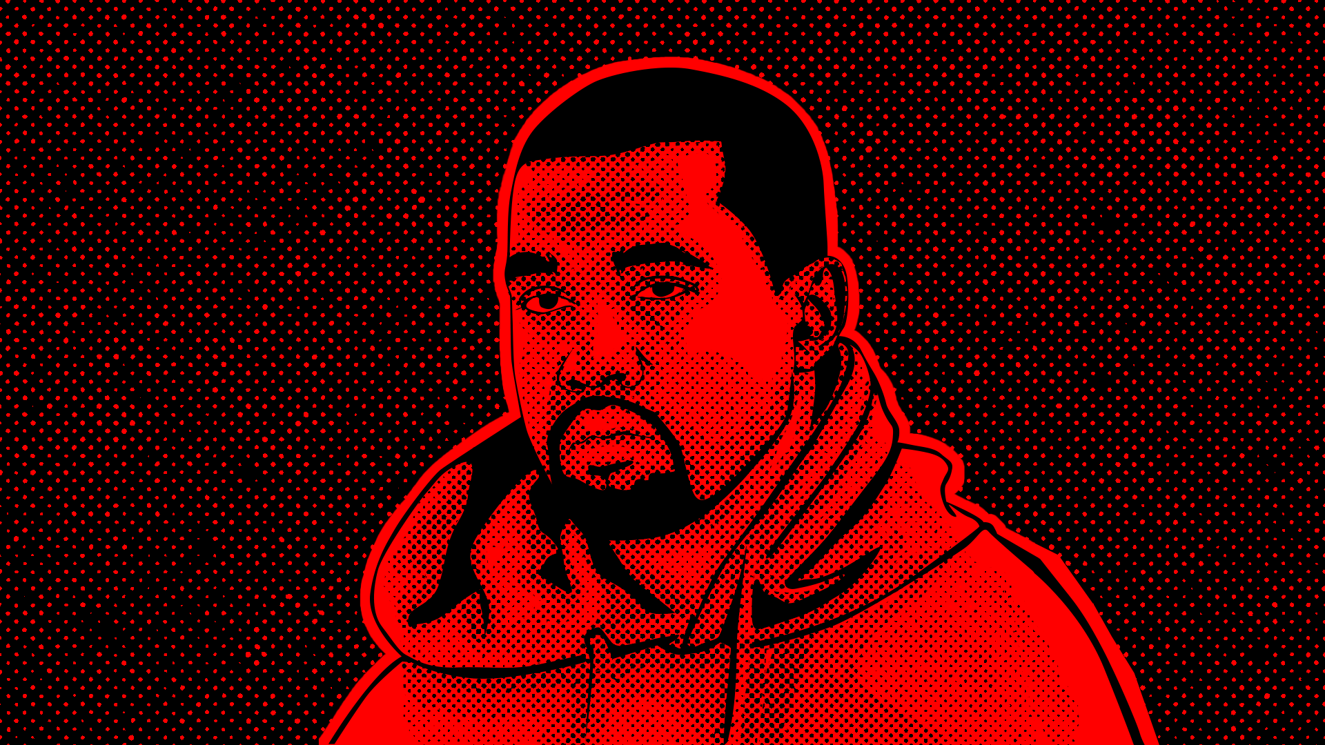 Kanye West Graphic Design Cartoon 1920x1080