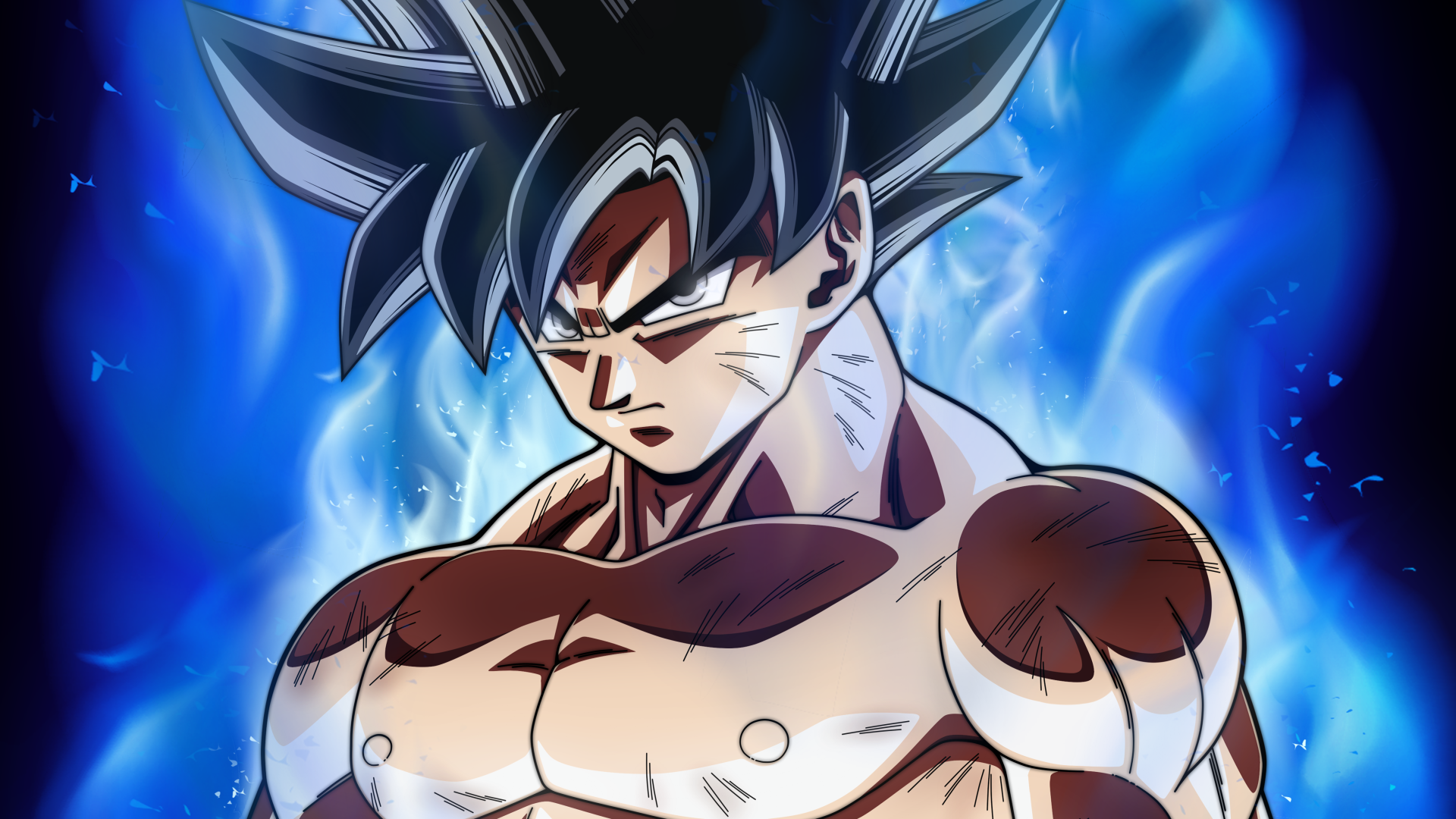 Dragon Ball Super Ultra Instinct Goku Ultra Instinct Son Goku Anime Men Shirtless Muscles 1920x1080