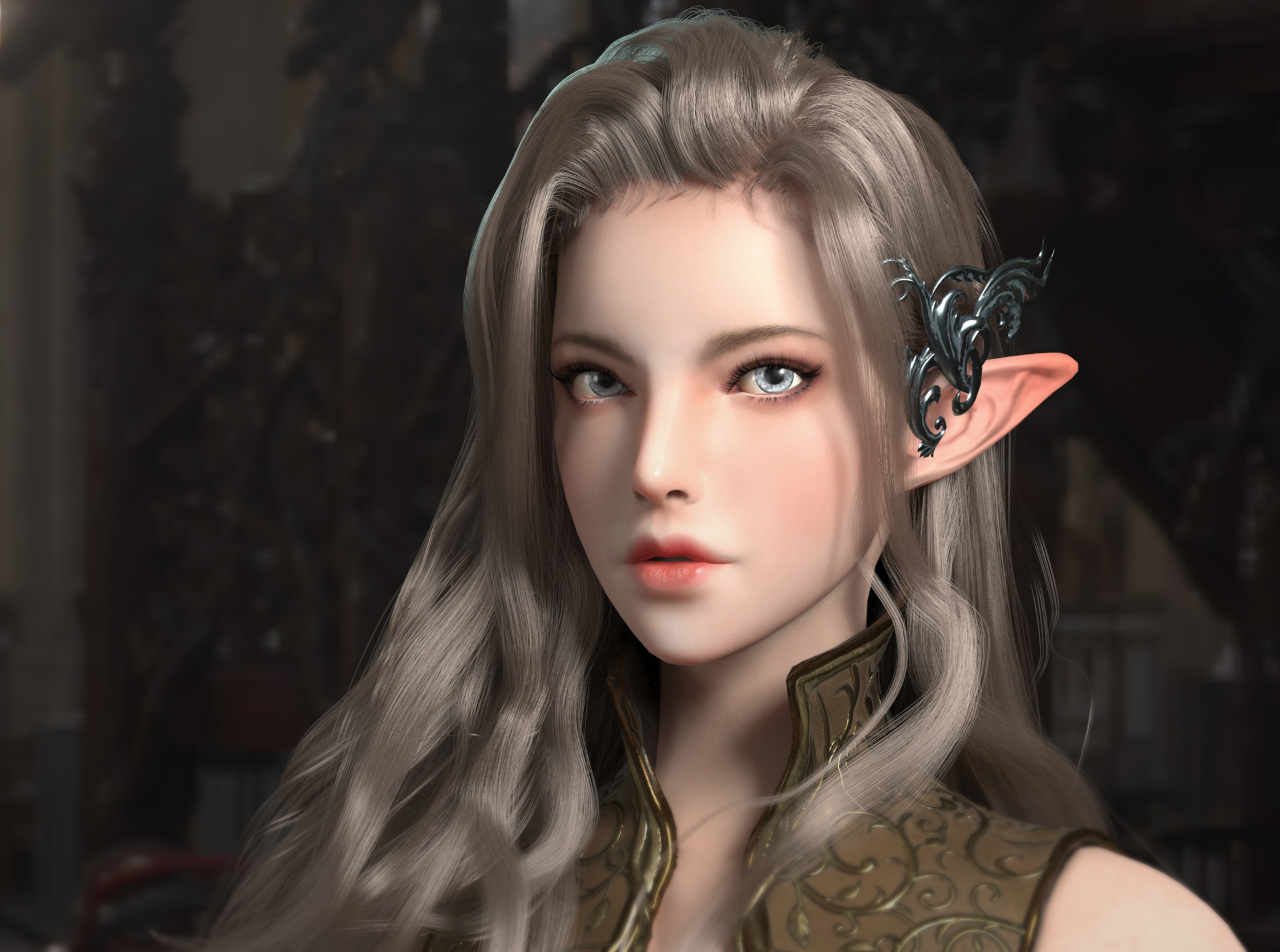 Elves Fantasy Art Fantasy Girl Cgi Pointy Ears 3d Wallpaper Resolution 1920x1429 Id 1318067