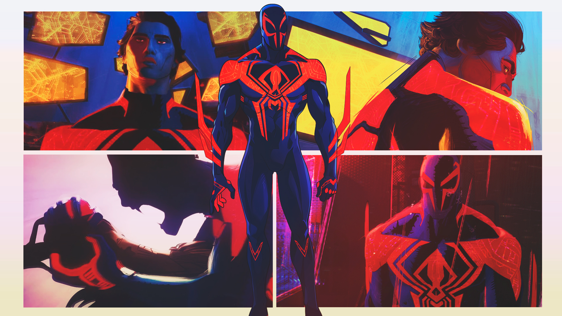 Collage DinocoZero Spider Man Spider Man 2099 Miguel OHara Bodysuit 1920x1080