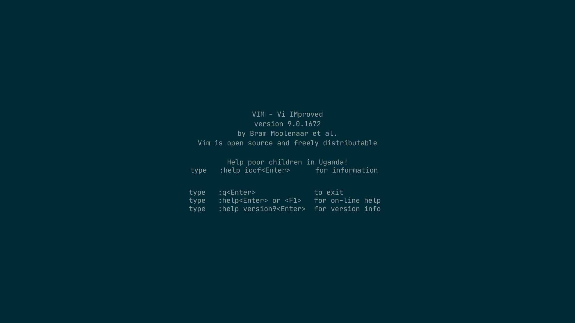 Vim Minimalism Solarized GNU Simple Background Blue Background 1920x1080