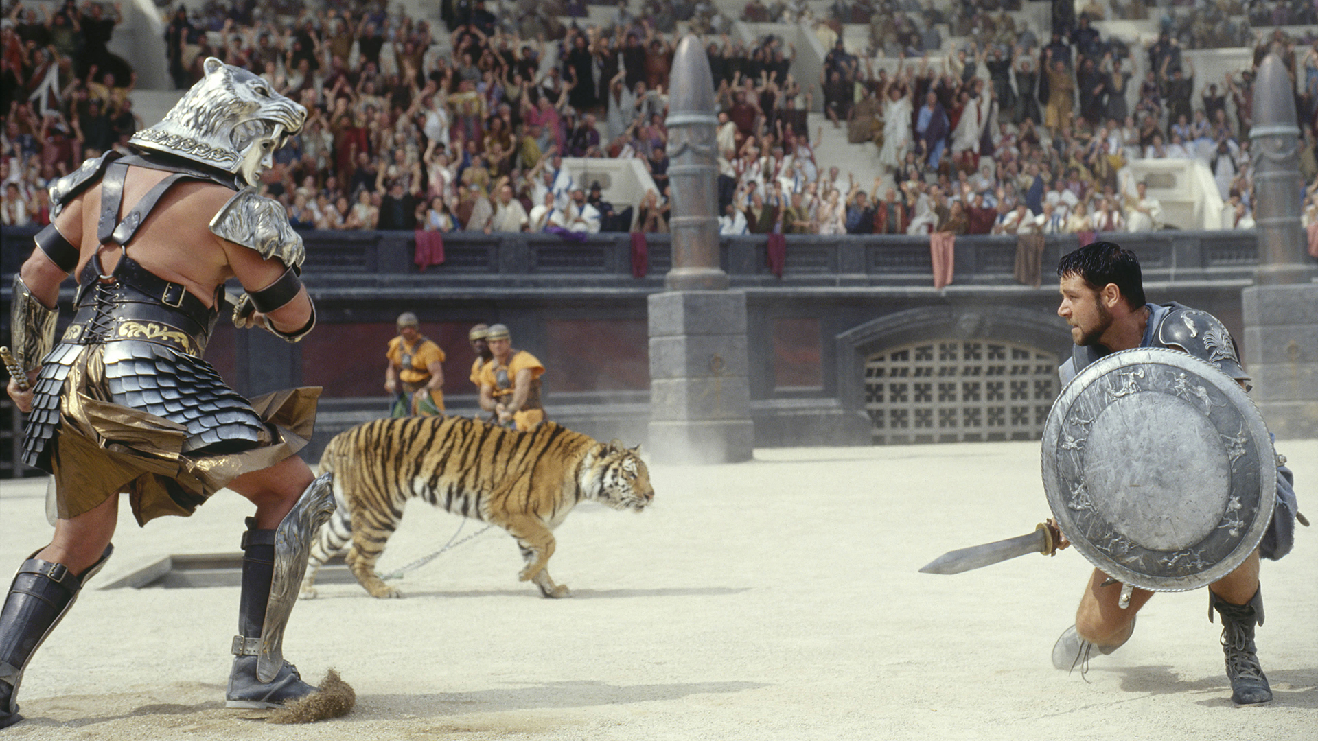 Rome Gladiator Movie Russel Crowe Tiger Arena Colosseum 1920x1080