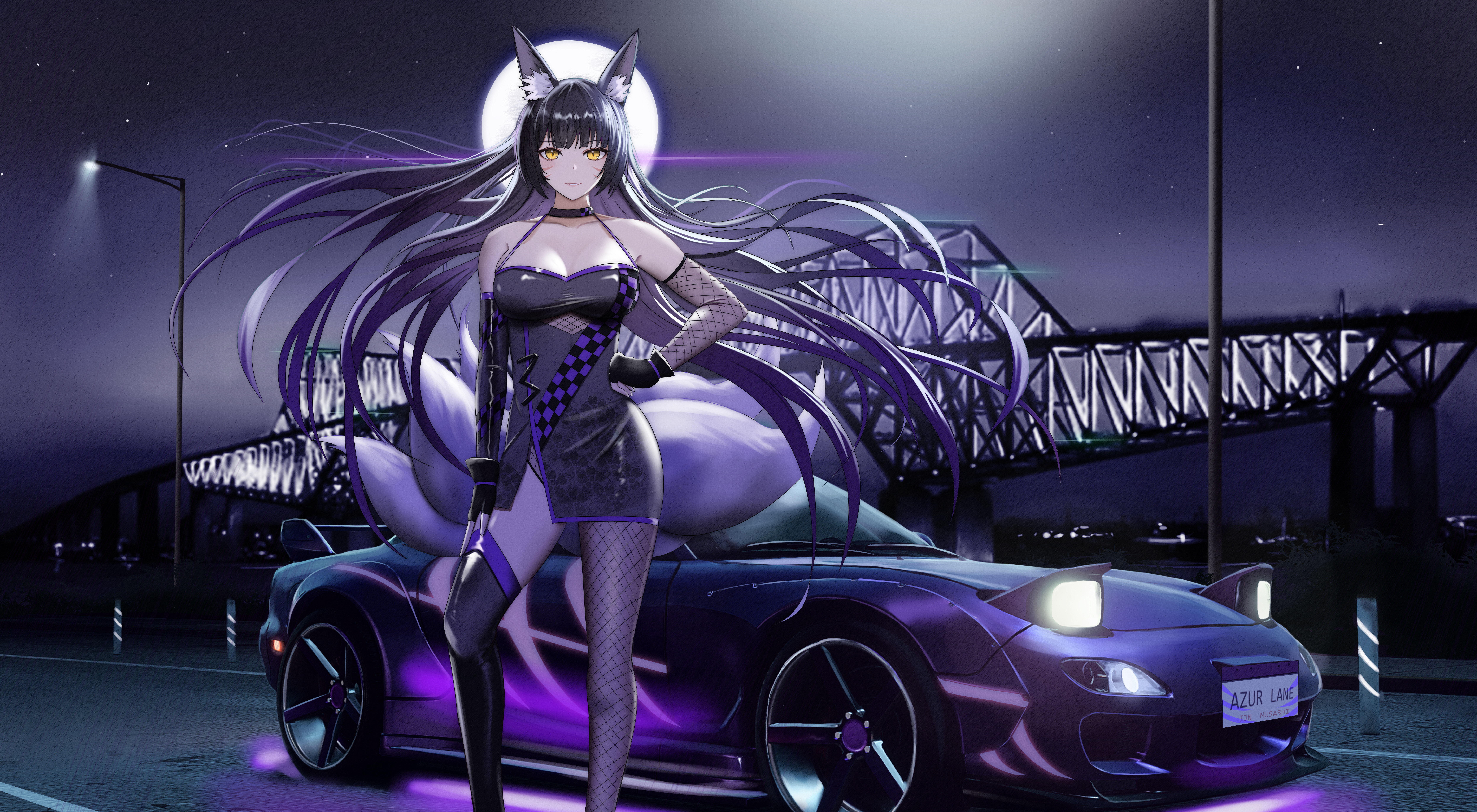 Anime Anime Girls Car 10000x5500