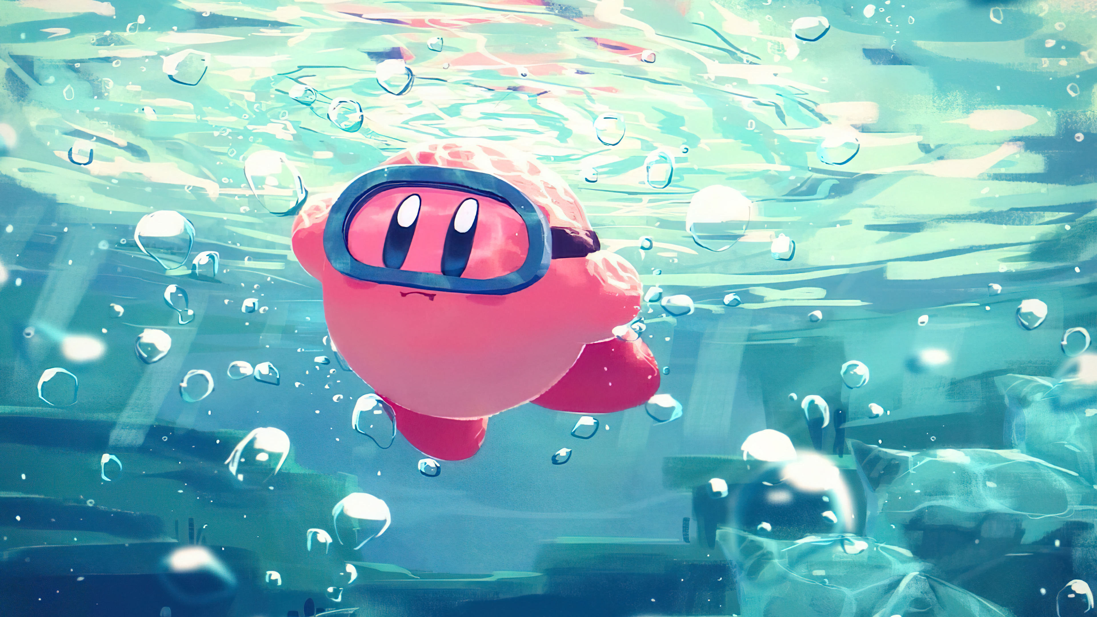 Kirby Water Video Game Characters 3840x2160