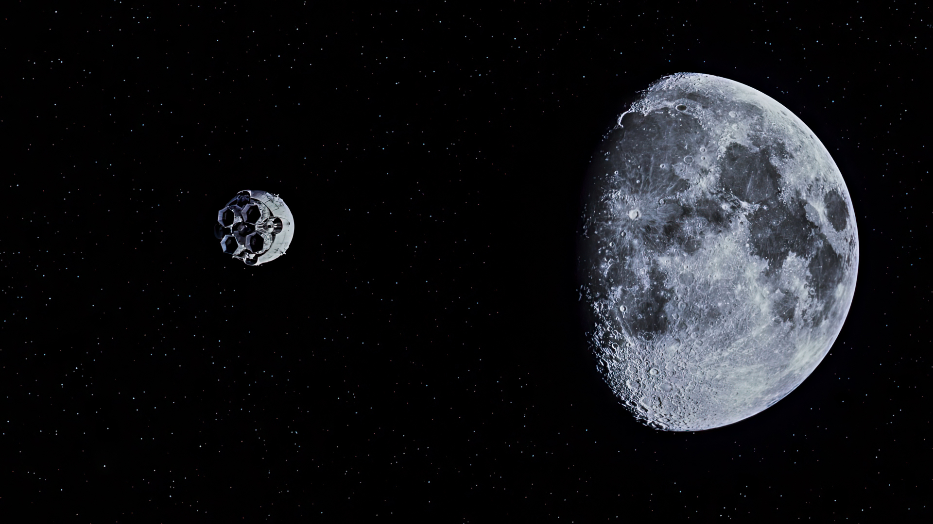 2001 A Space Odyssey Movies Film Stills Aries 1B Moon Stars Space Spaceship Stanley Kubrick 1920x1080