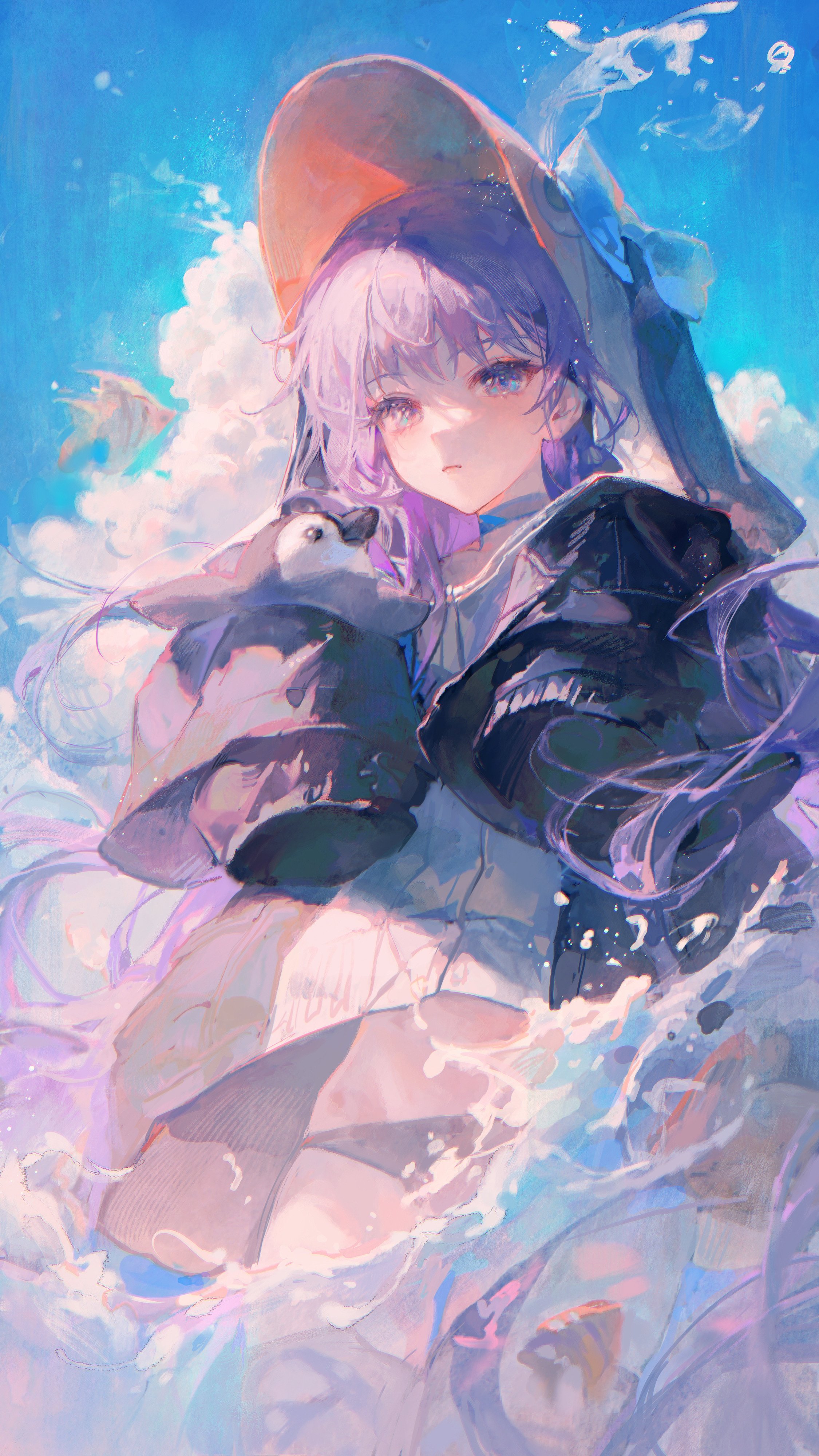 Anime Girls Portrait Display Meltlilith Fate Series Purple Eyes Expressionless Purple Hair Closed Mo 2250x4000