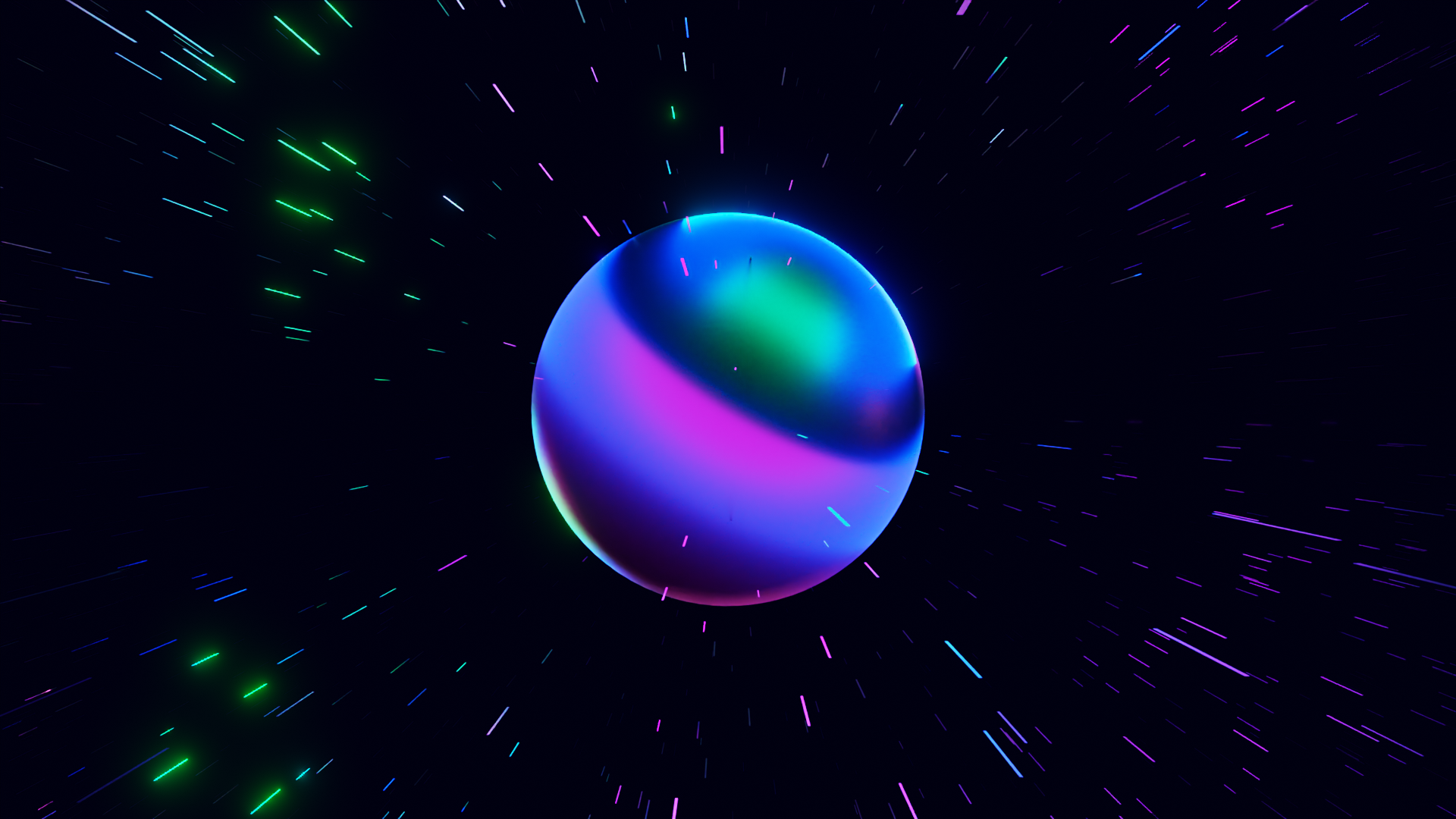 Abstract 3D Abstract Orb Sphere Digital Art 1920x1080