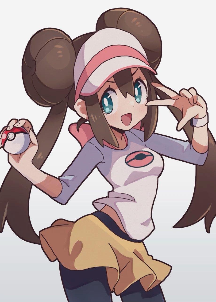 Anime Anime Girls Pokemon Rosa Pokemon Long Hair Twintails Brunette Solo Artwork Digital Art Fan Art 920x1284