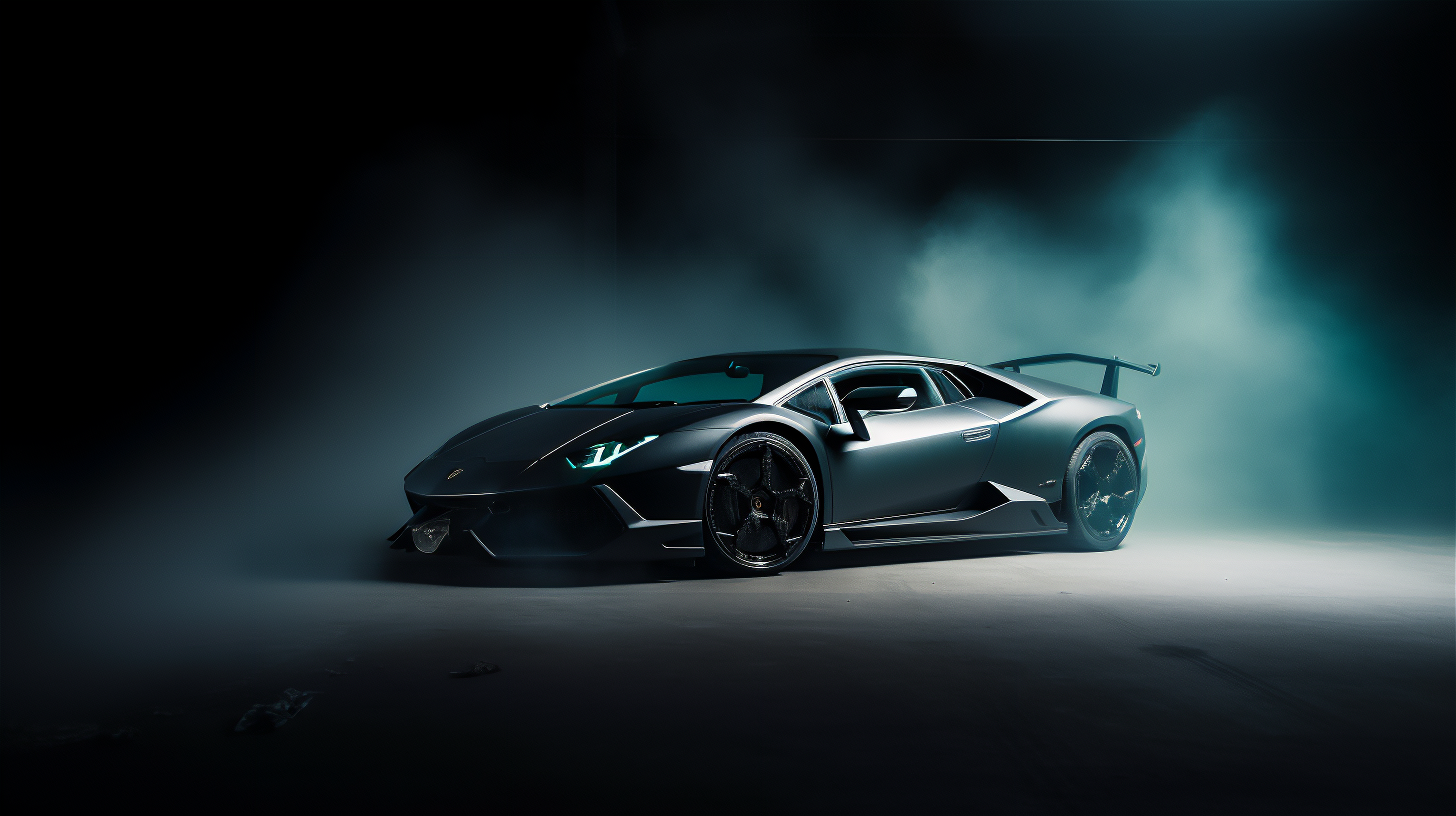 Ai Art Car Lamborghini Studio Front Angle View Simple Background Minimalism  Wallpaper - Resolution:2912x1632 - ID:1373344 