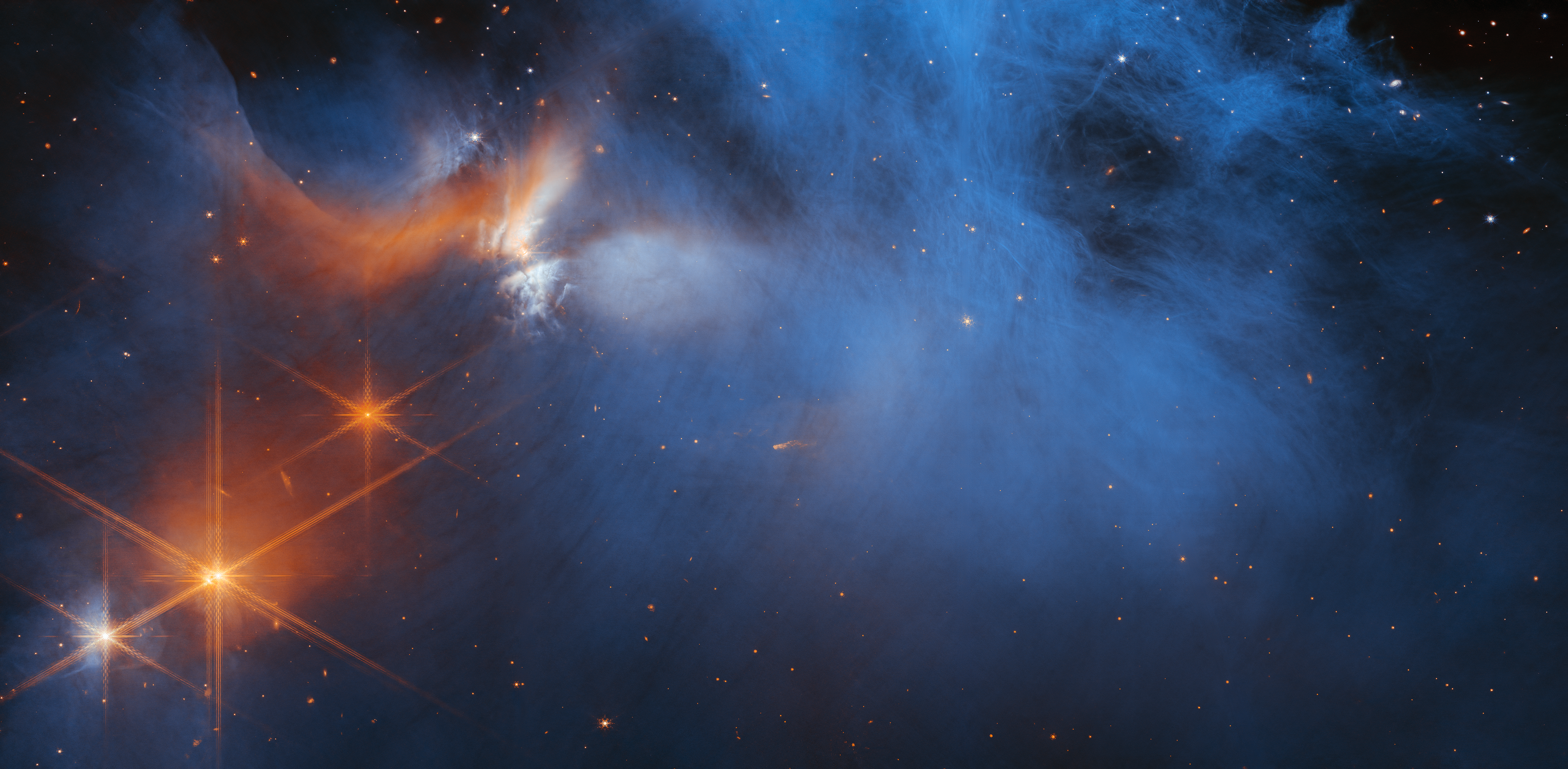 Stars Galaxy Space James Webb Space Telescope Molecular Cloud Chamaeleon I NiRCam 5391x2648