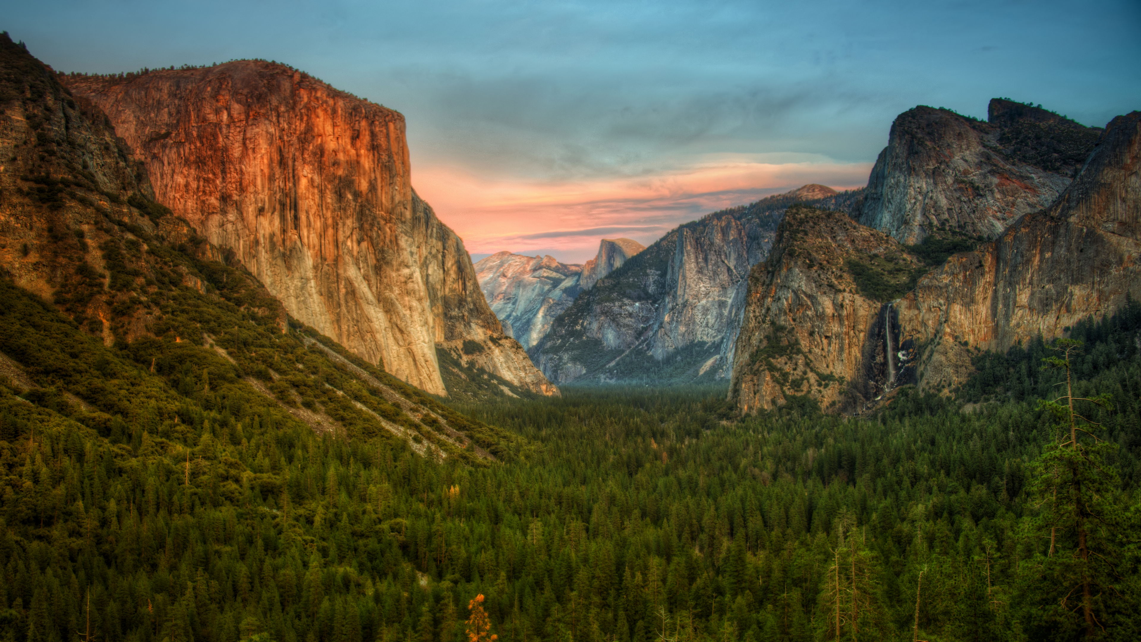 Trey Ratcliff 4K Photography California Nature Forest Mountains Trees Sunset Glow Valley Of Yosemite 3840x2160