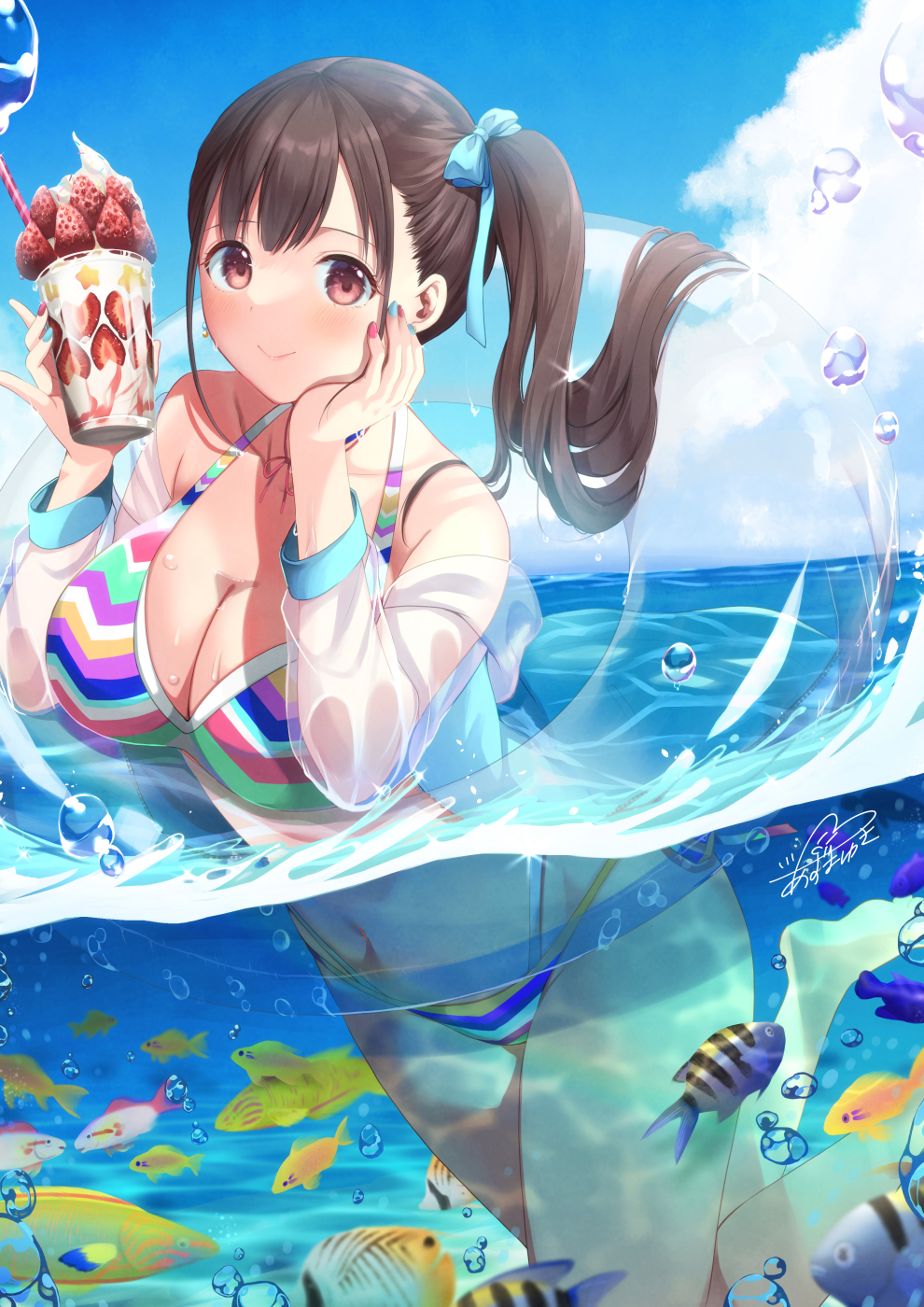 Anime Anime Girls THE IDOLM STER The Idolmaster Shiny Colors Sonoda Chiyoko Long Hair Brunette Solo  990x1400