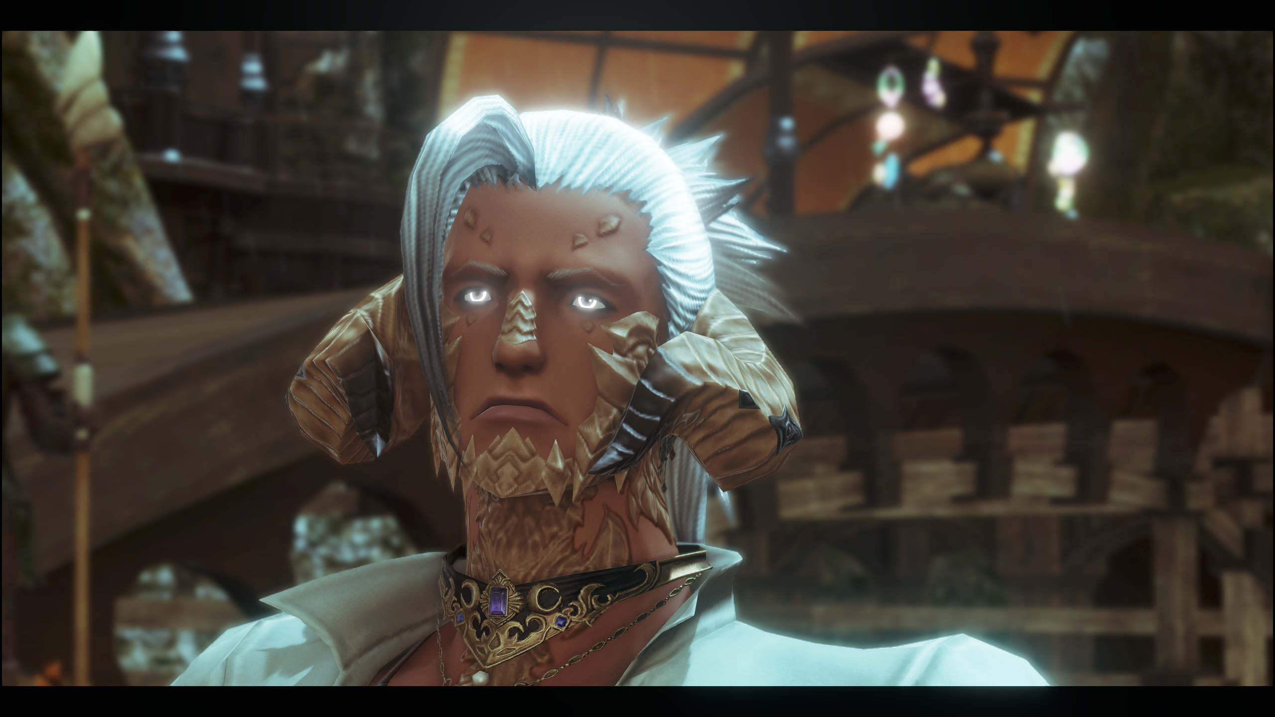 Final Fantasy XiV A Realm Reborn Reshade Au Ra Video Games CGi Horns Video Game Man Video Game Chara 2560x1440