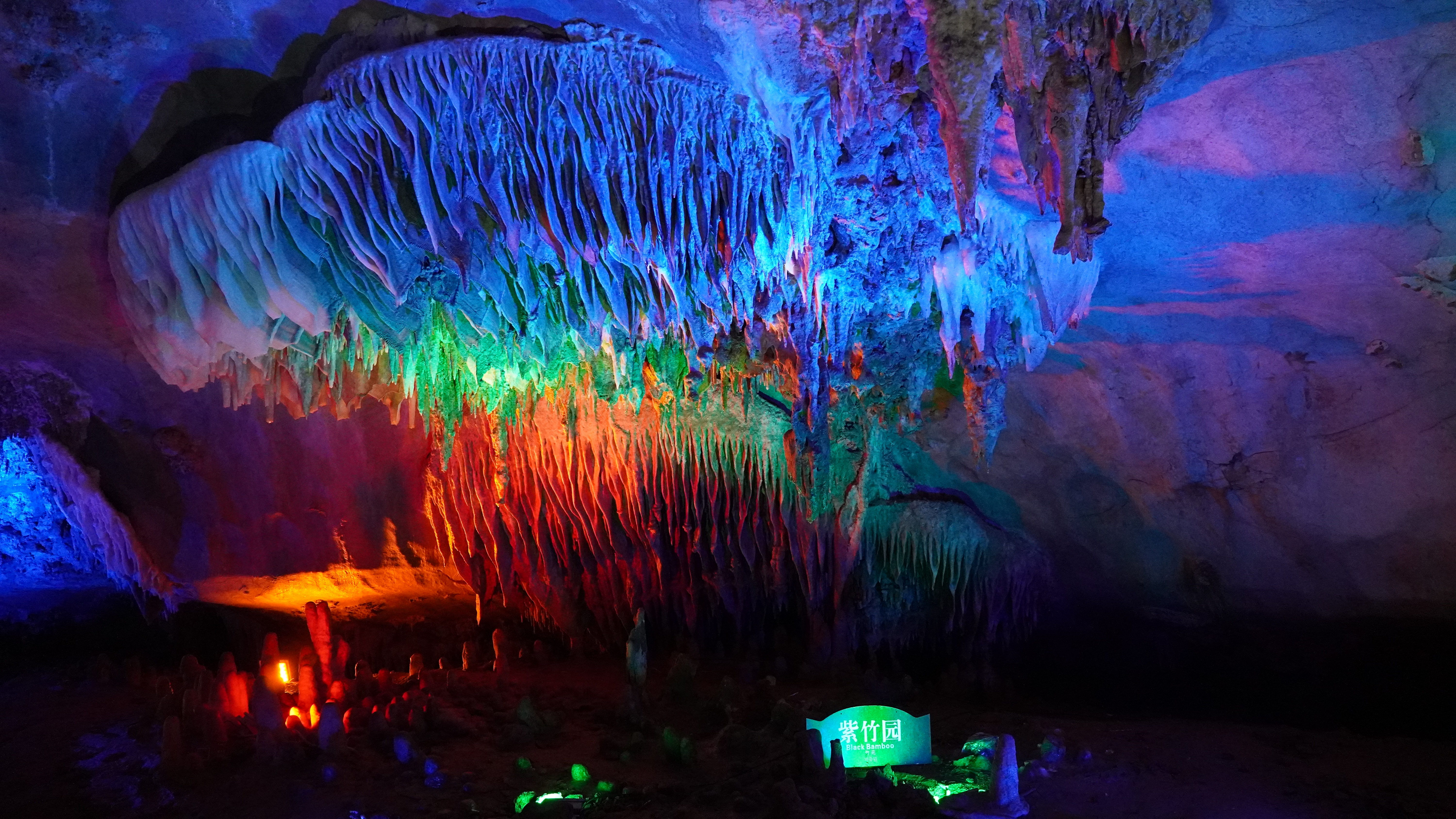 Cave Stalactites Colorful Nature 6000x3376