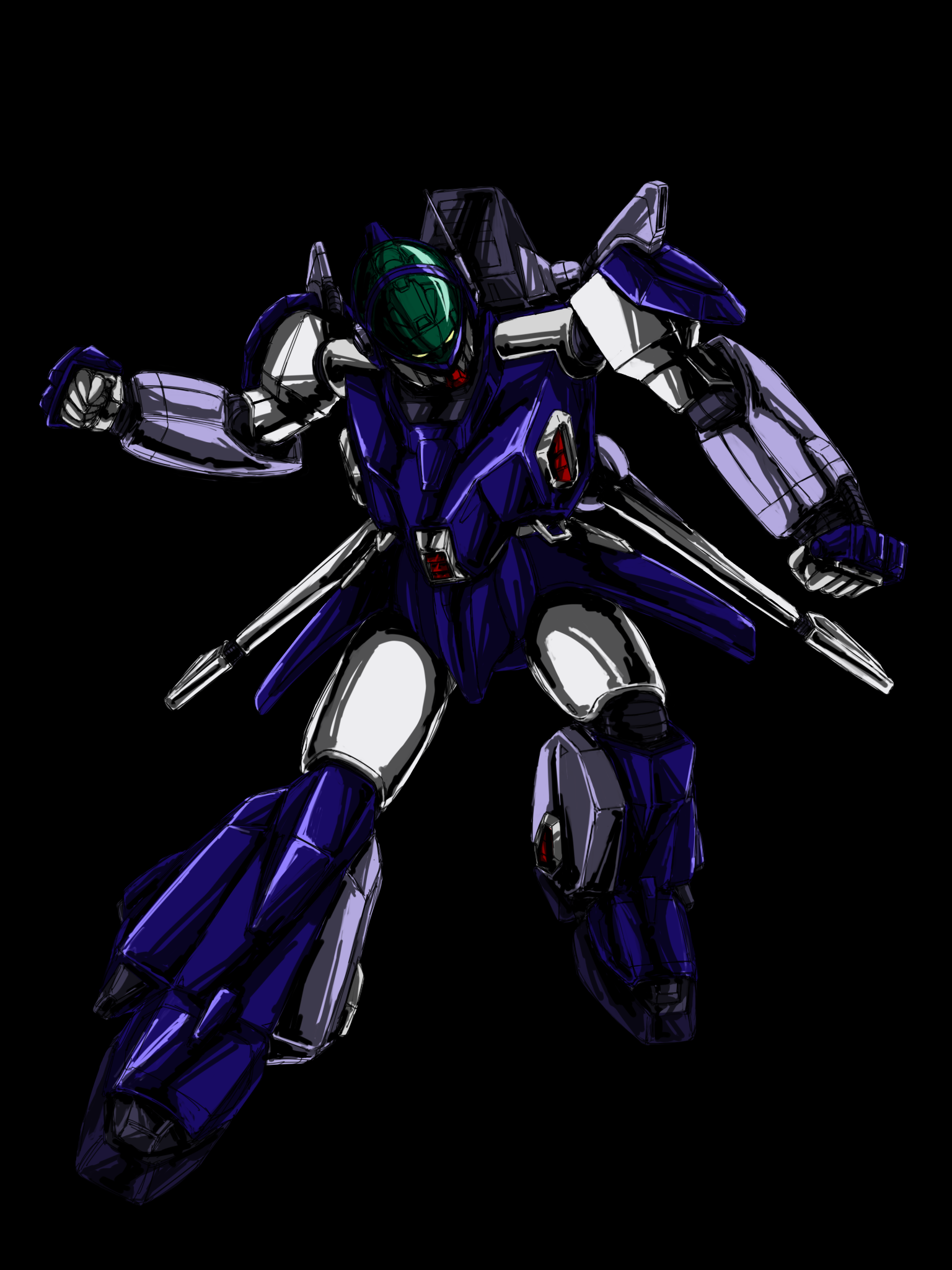 Anime Mechs Layzner Blue Meteor SPT Layzner Super Robot Taisen Artwork Digital Art Fan Art 1536x2048