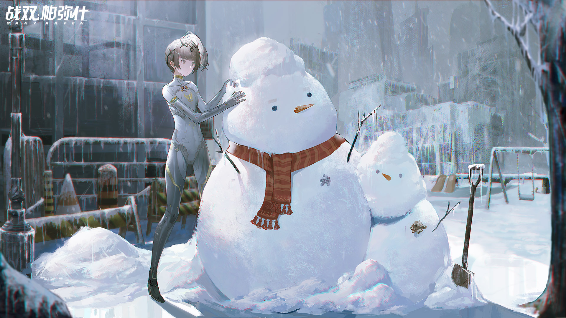 Punishing Gray Raven Anime Games Anime Girls Snowman Snow 1920x1080