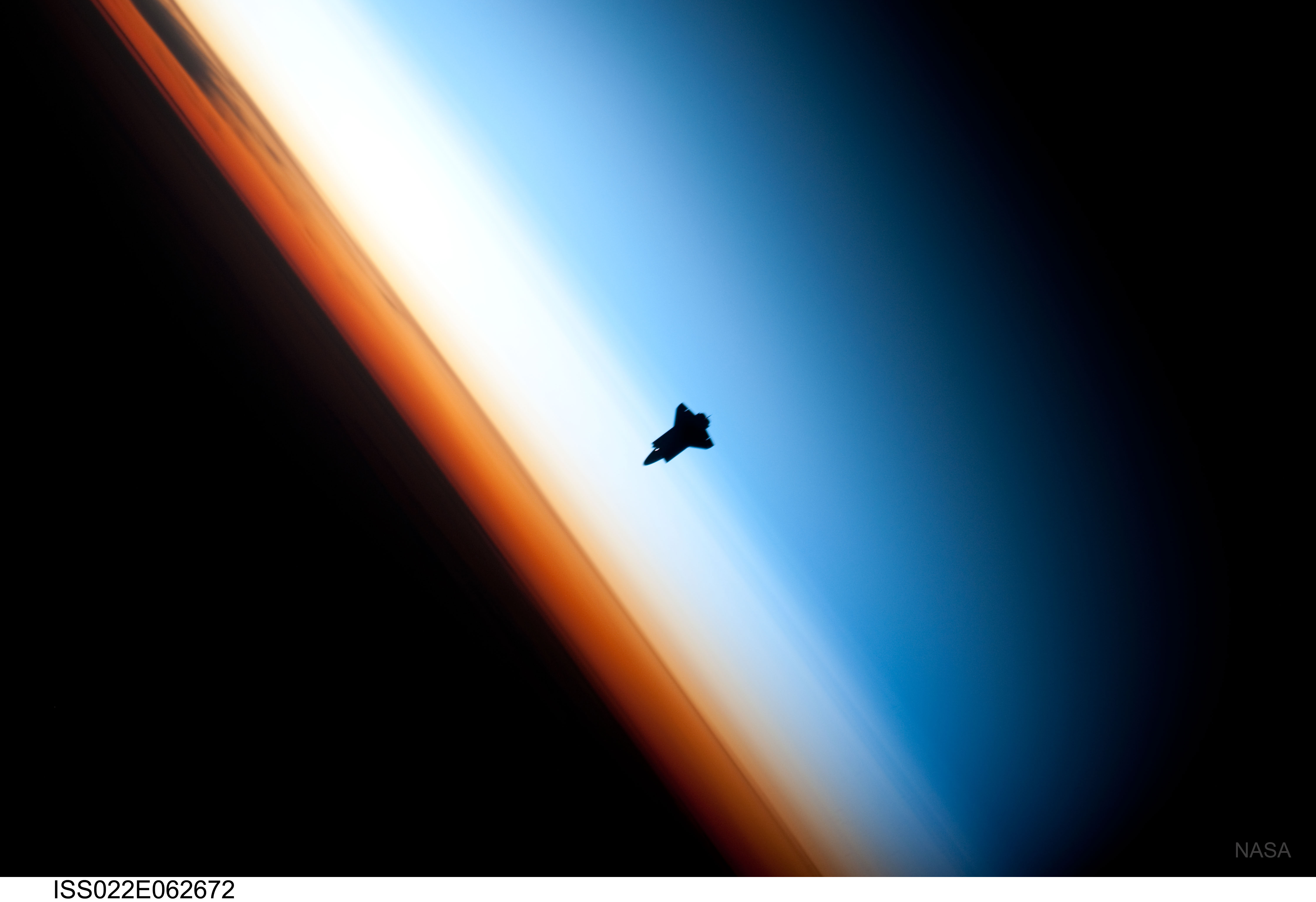 NASA Space Shuttle Space Vehicle Blue Orbit Orbital View 6048x4147