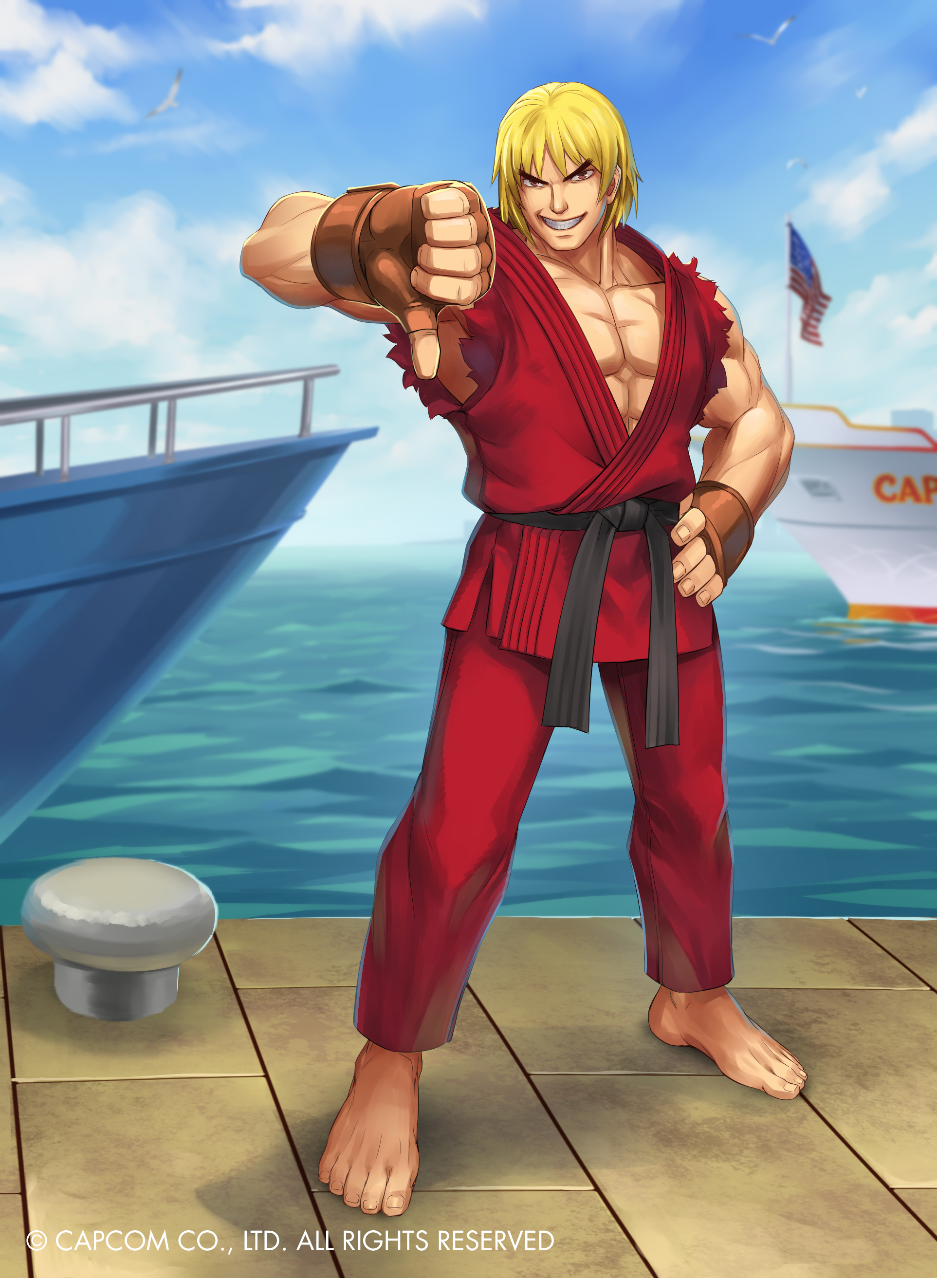 Anime Anime Boys Video Game Characters Video Games Anime Games Street Fighter Ken Masters Short Hair 1925x2625
