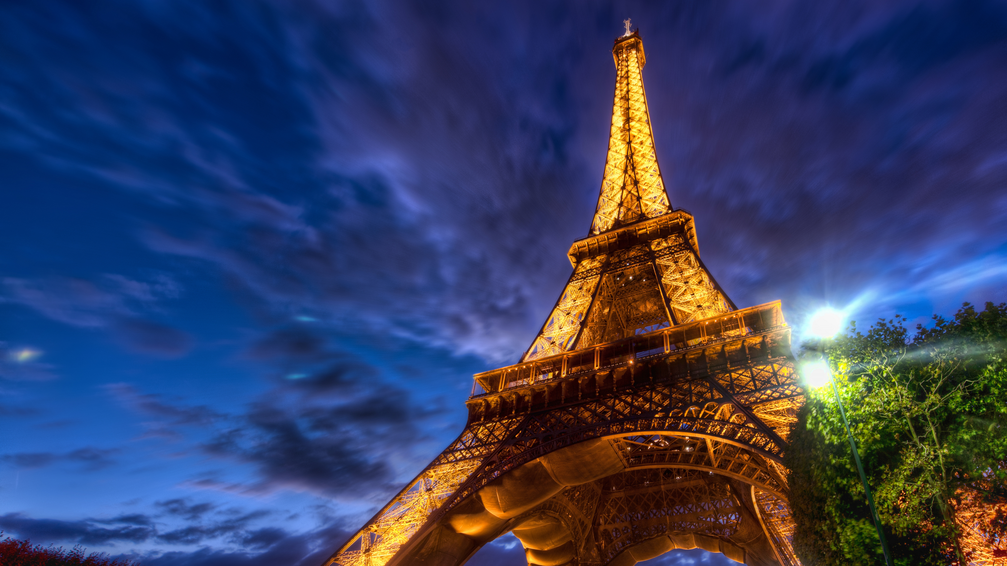 Trey Ratcliff Photography Cityscape France Paris Eiffel Tower Night Lights Building Sky Clouds From  3840x2160