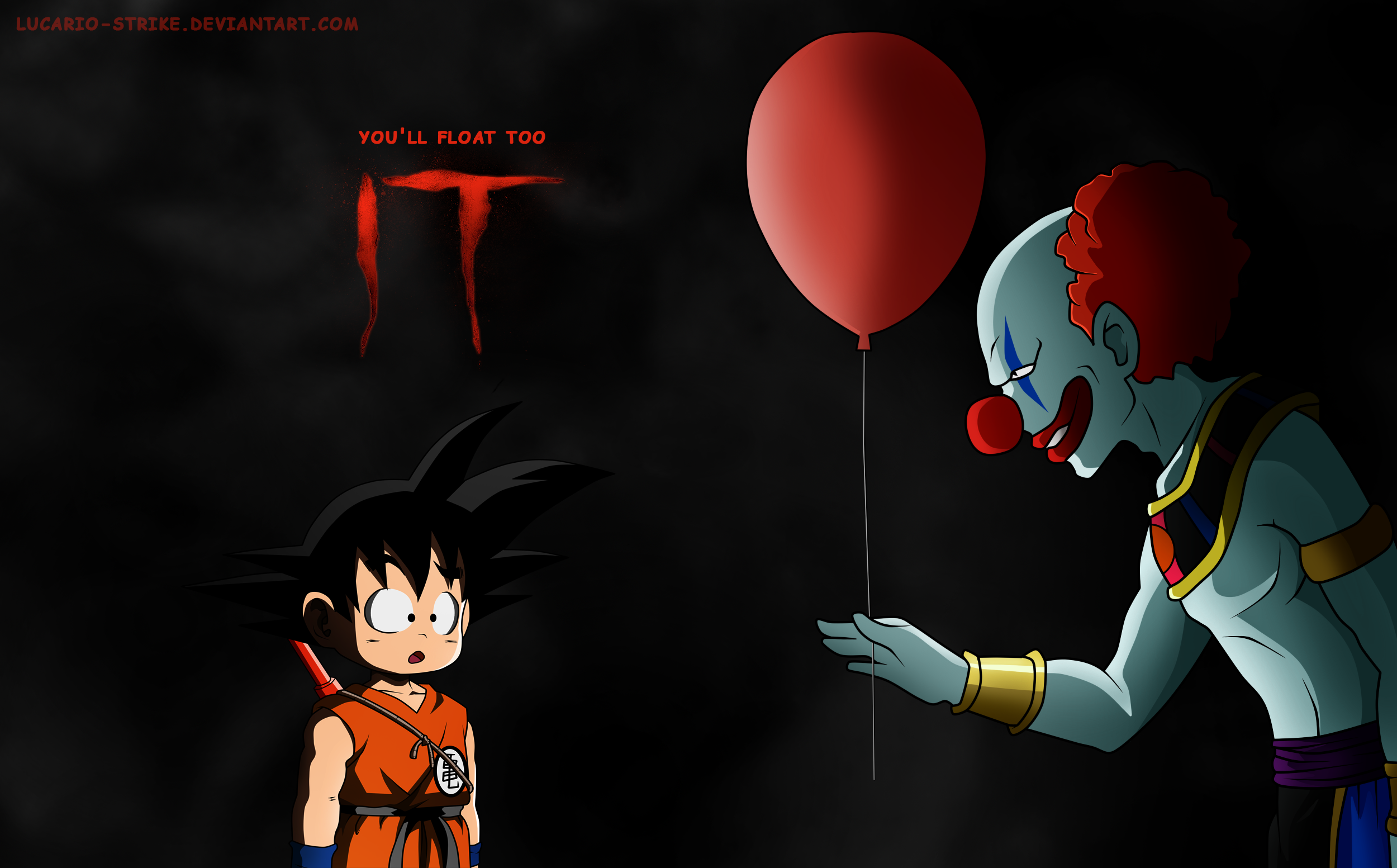 Dragon Ball It Movie Kid Goku Vermoud Crossover Simple Background 2500x1553