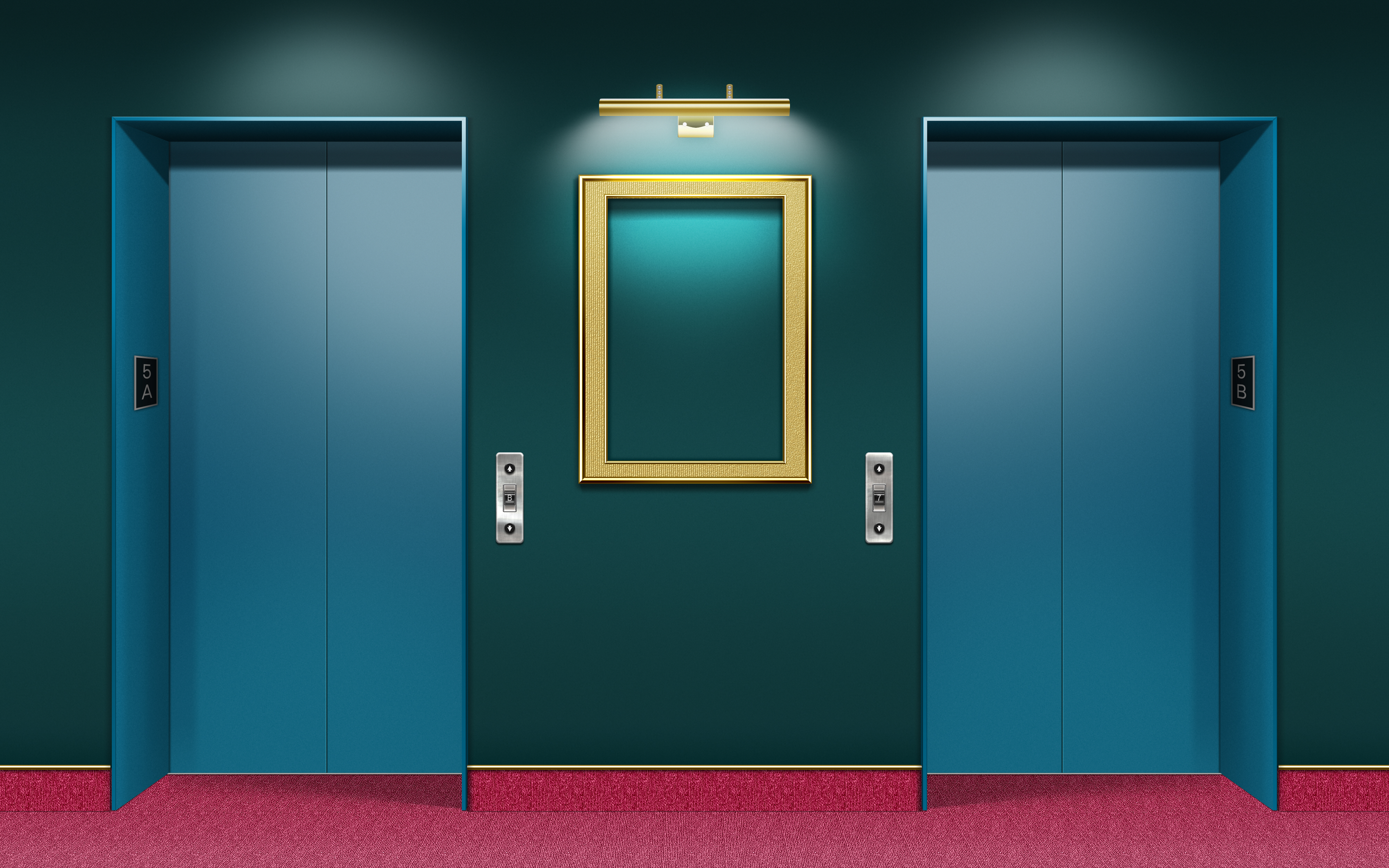 Elevator Wall Indoors Carpet Minimalism 4000x2500