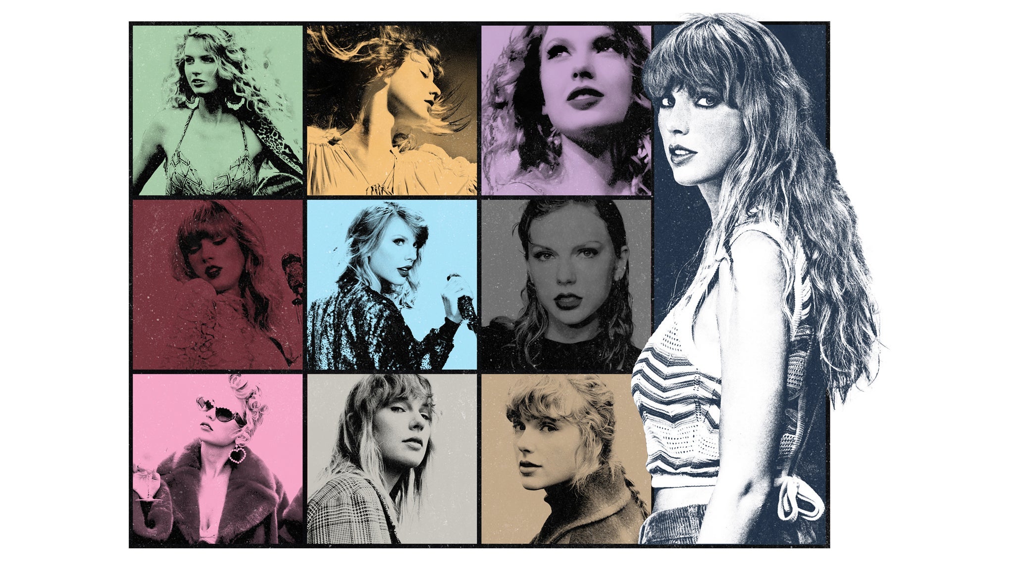 Taylor Swift Music Women Long Hair Colorful Looking At Viewer Simple Background Digital Art Singer C 2048x1152