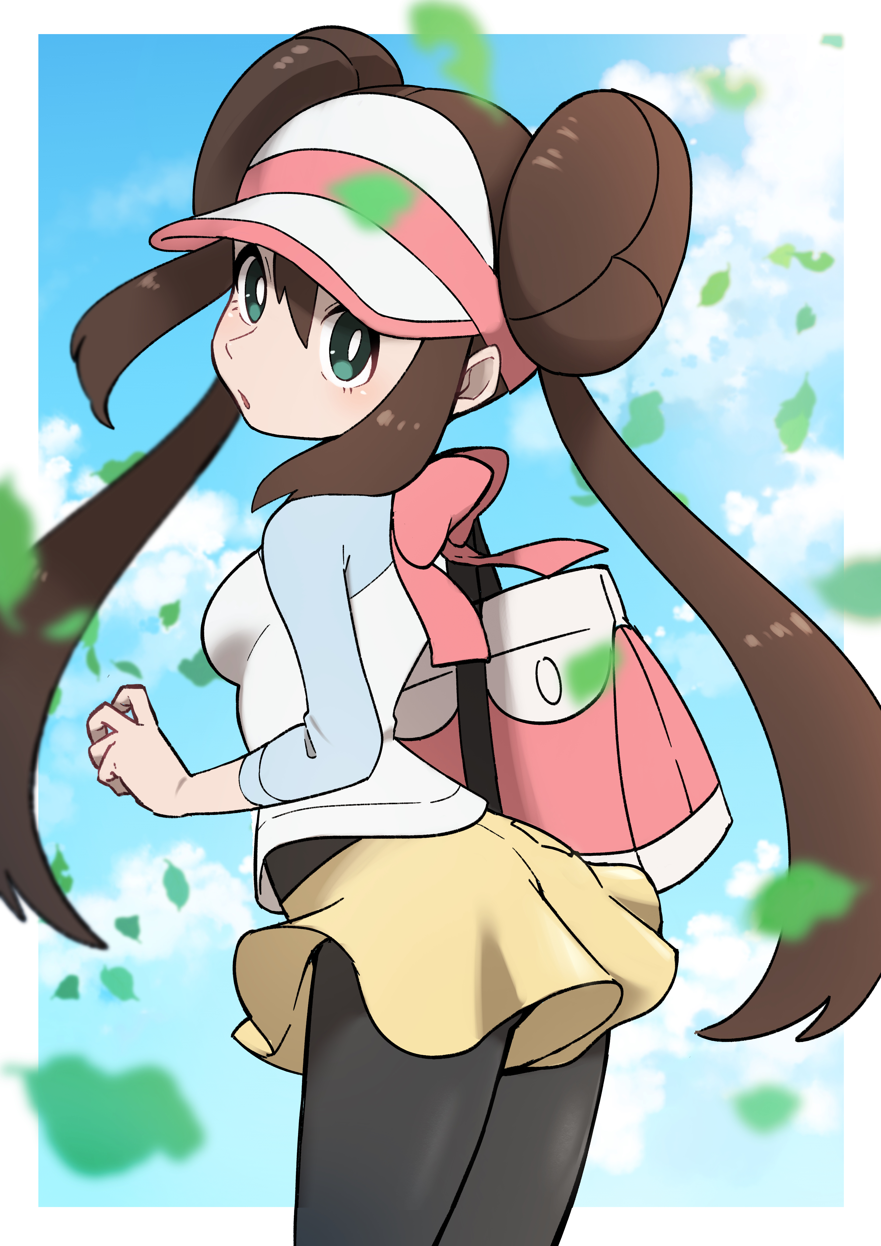 Anime Anime Girls Pokemon Rosa Pokemon Long Hair Twintails Brunette Solo Artwork Digital Art Fan Art 2894x4093