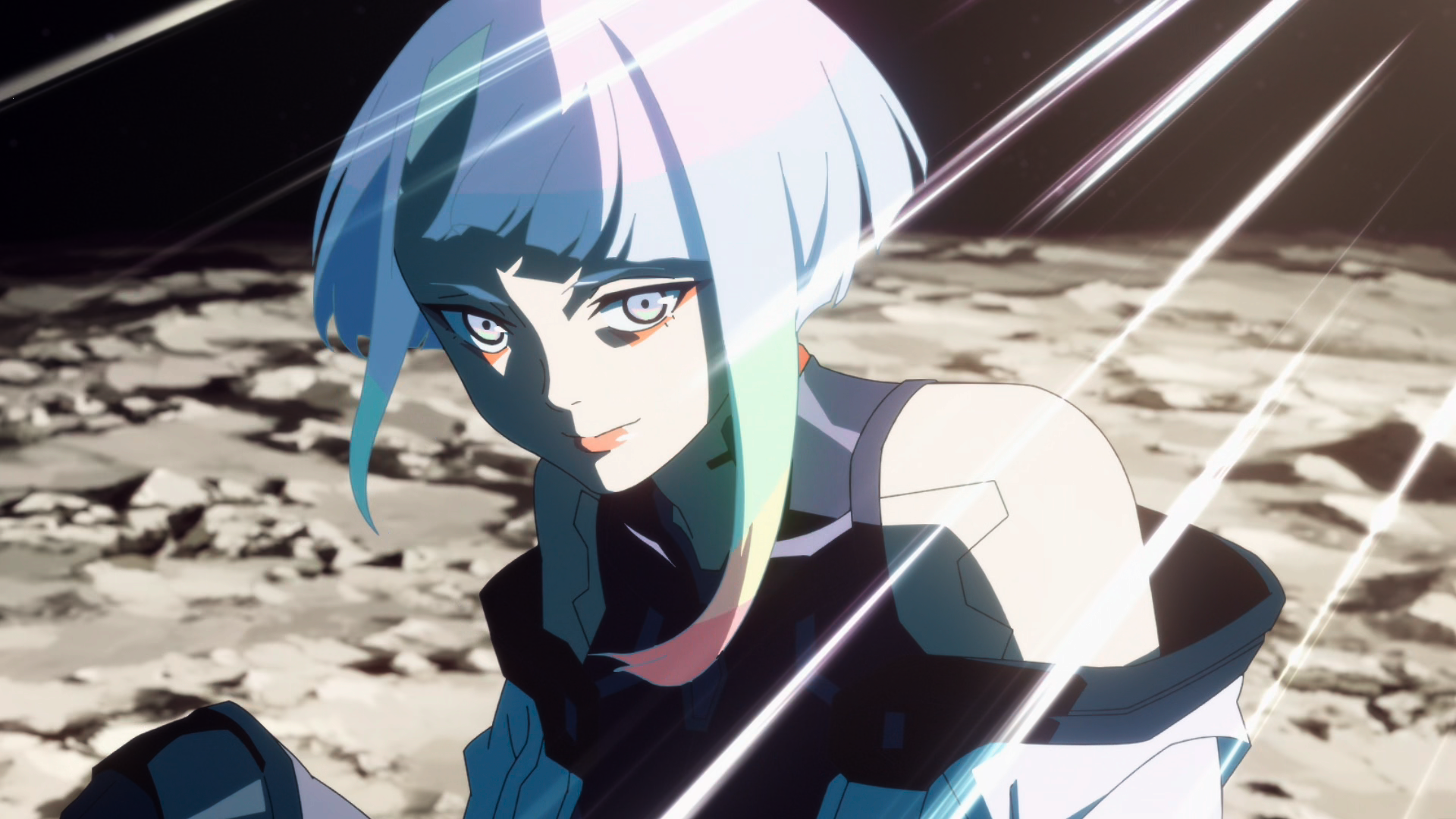 Cyberpunk Edgerunners Cyberpunk Cyberpunk 2077 Netflix Anime Anime Girls Anime Screenshot Lucy Edger 1920x1080