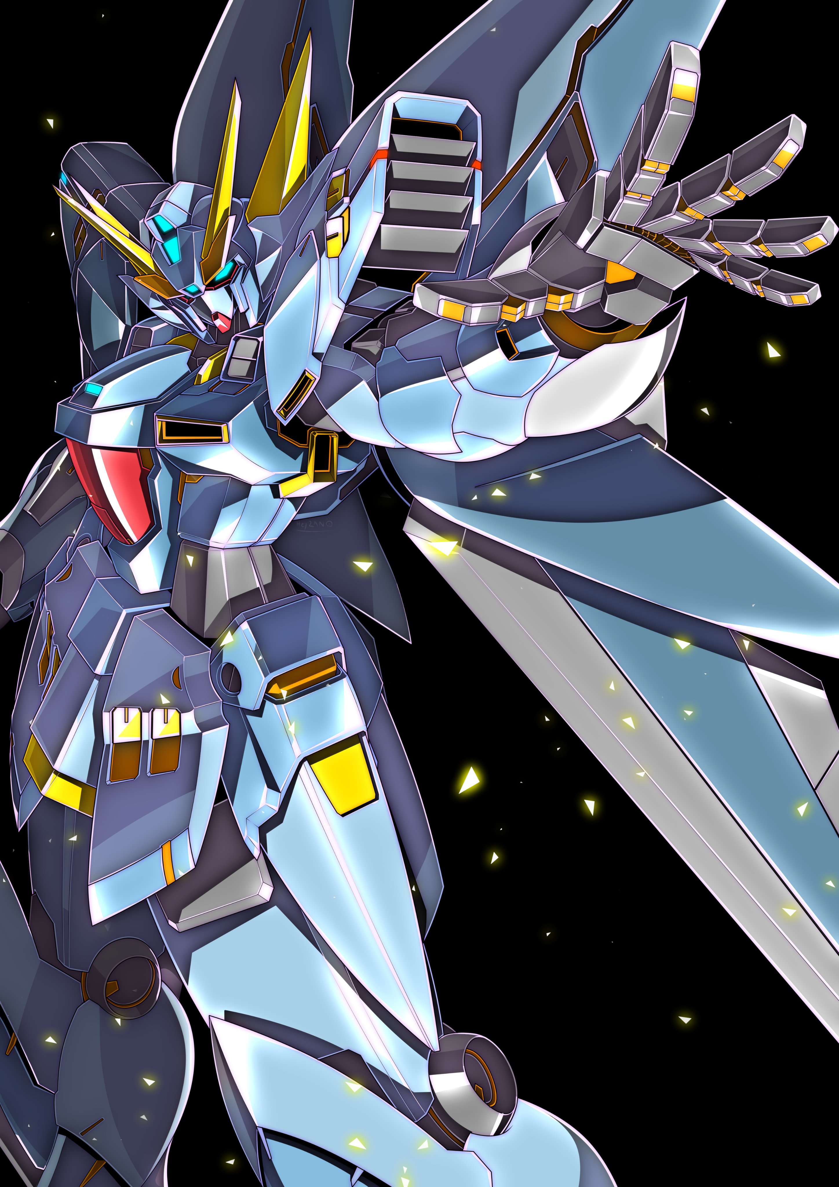Anime Mechs Super Robot Taisen Huckebein Artwork Digital Art Fan Art 2896x4096
