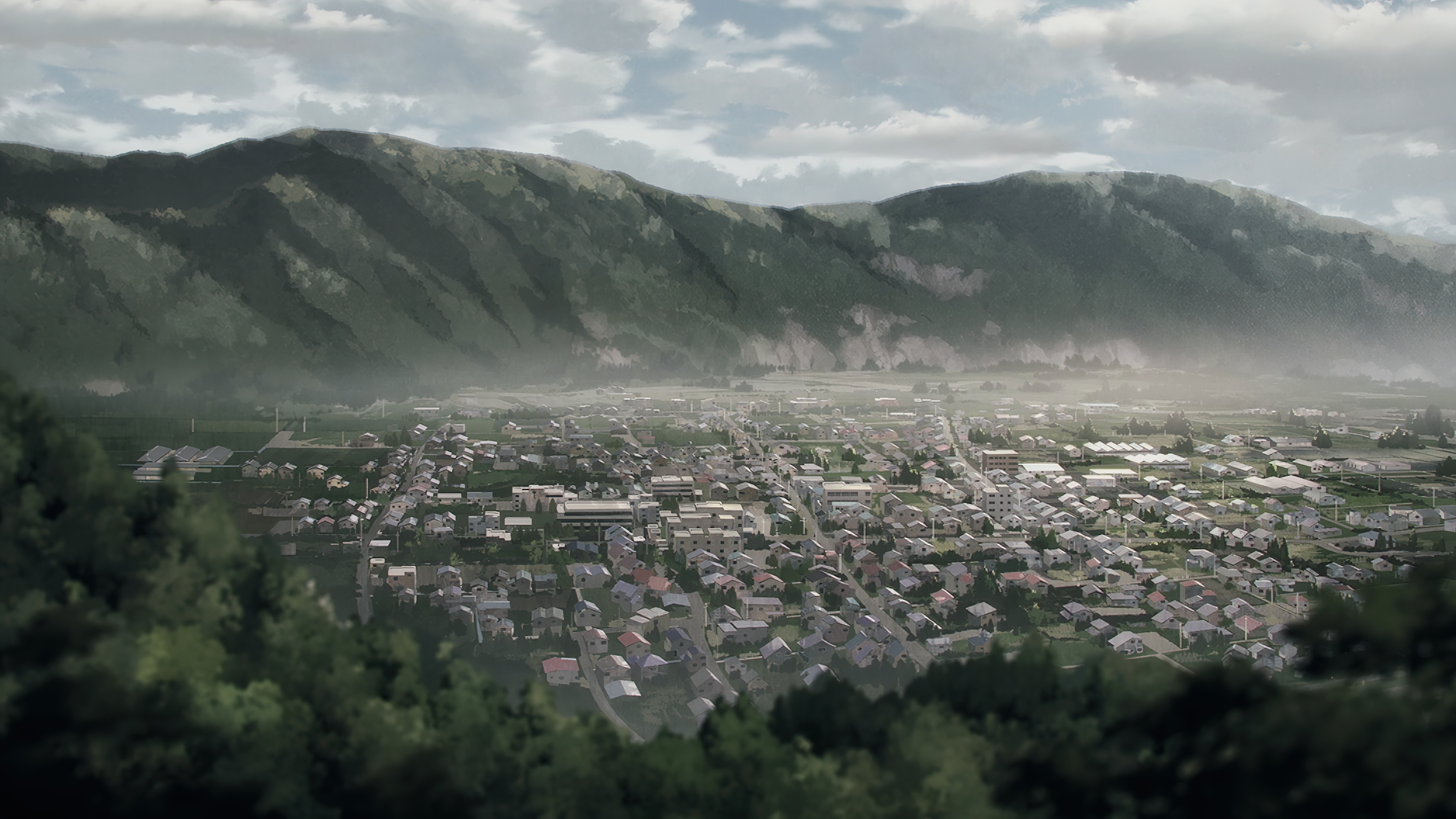 Chainsaw Man Anime 4K Anime Screenshot Anime City Mountains 3840x2160