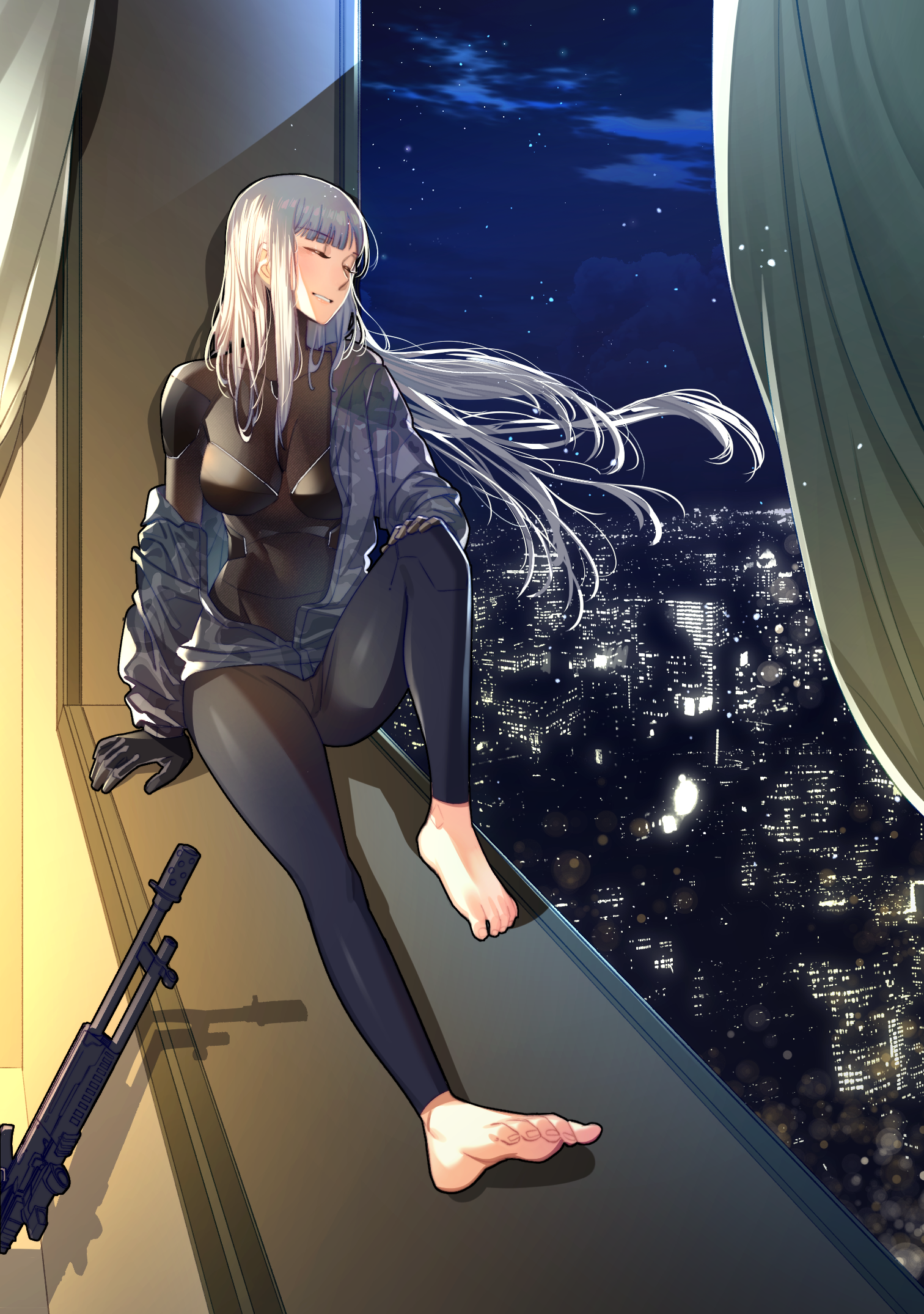 AK 12 Girls Frontline Girls Frontline Long Hair Silver Hair Anime Anime Girls Artwork Digital Art Fa 1512x2150