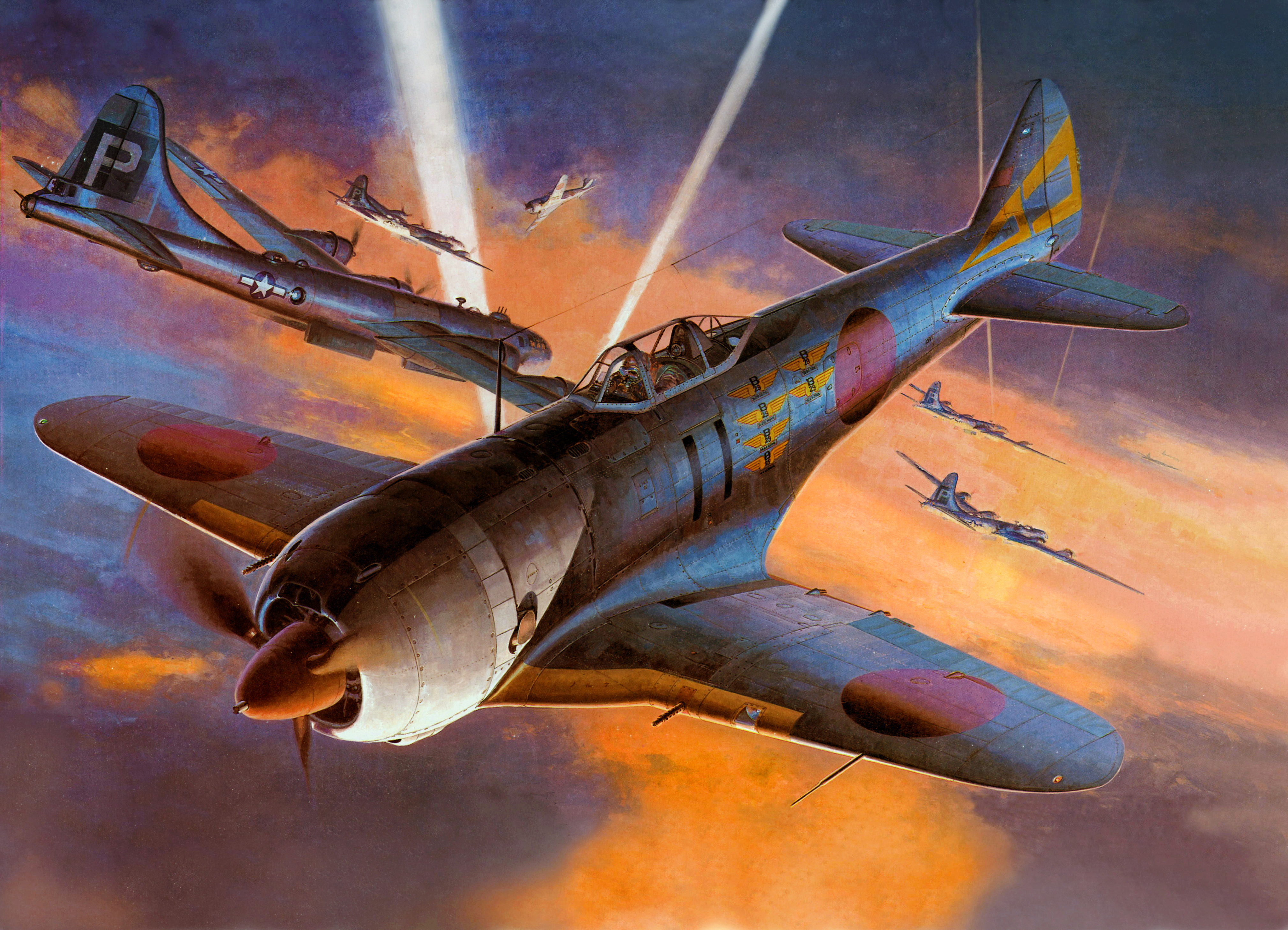 World War World War Ii War Military Military Aircraft Aircraft Airplane Boxart Artwork Painting Japa 4038x2914