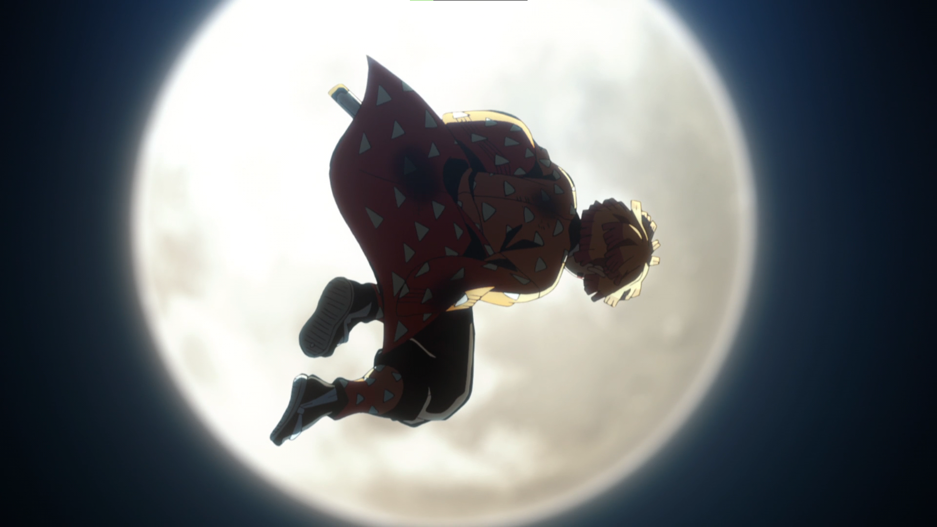 Kimetsu No Yaiba Zenitsu Agatsuma Sword Anime Anime Screenshot Anime Boys Moon Kimono Sky 1920x1080