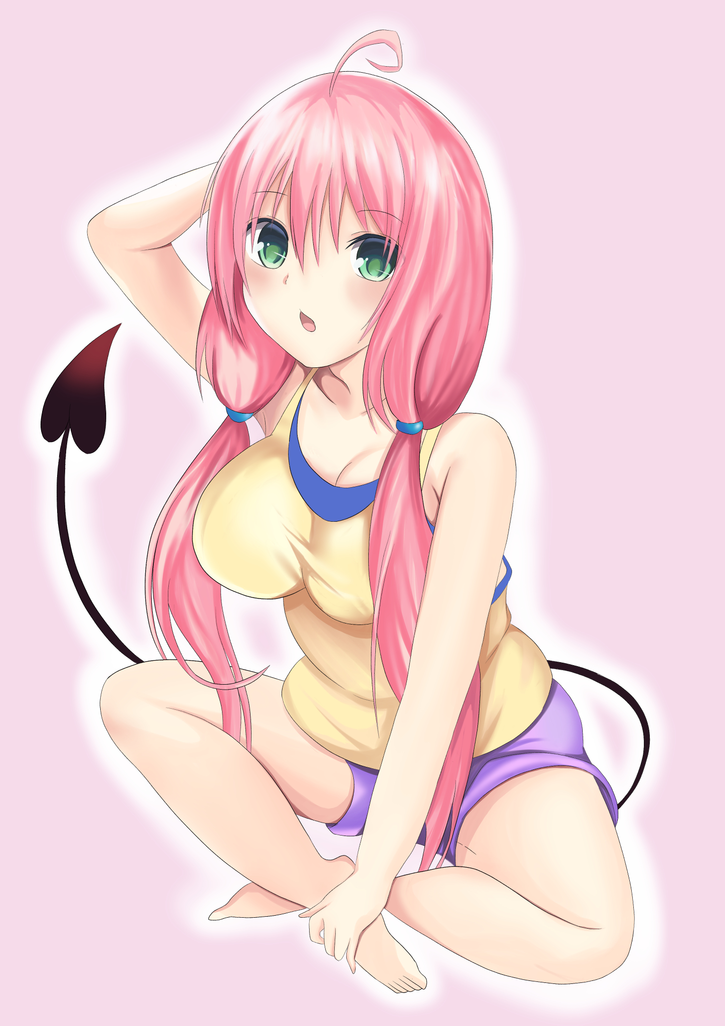 Anime Anime Girls To Love Ru Lala Satalin Deviluke Long Hair Pink Hair Solo Artwork Digital Art Fan  1447x2047