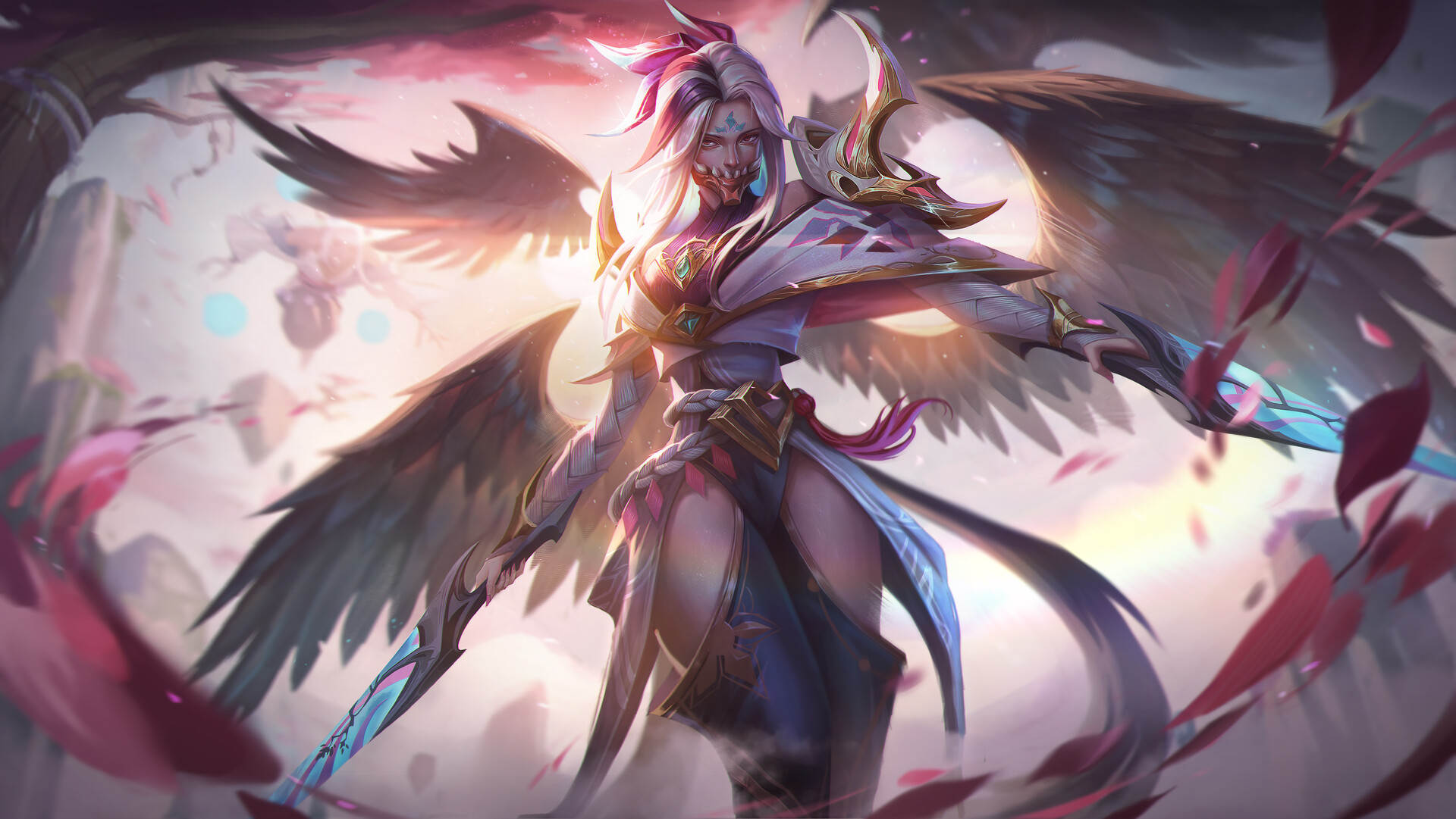 Kayle League Of Legends League Of Legends Spirit Blossom Spirit Blossom Kayle Video Game Characters  1920x1081