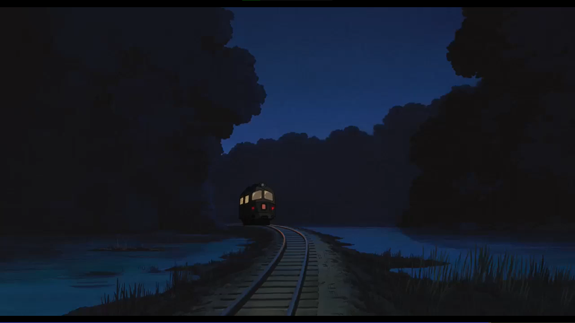 Spirited Away Anime Creatures Train Railway Anime Screenshot Night Anime 1920x1080