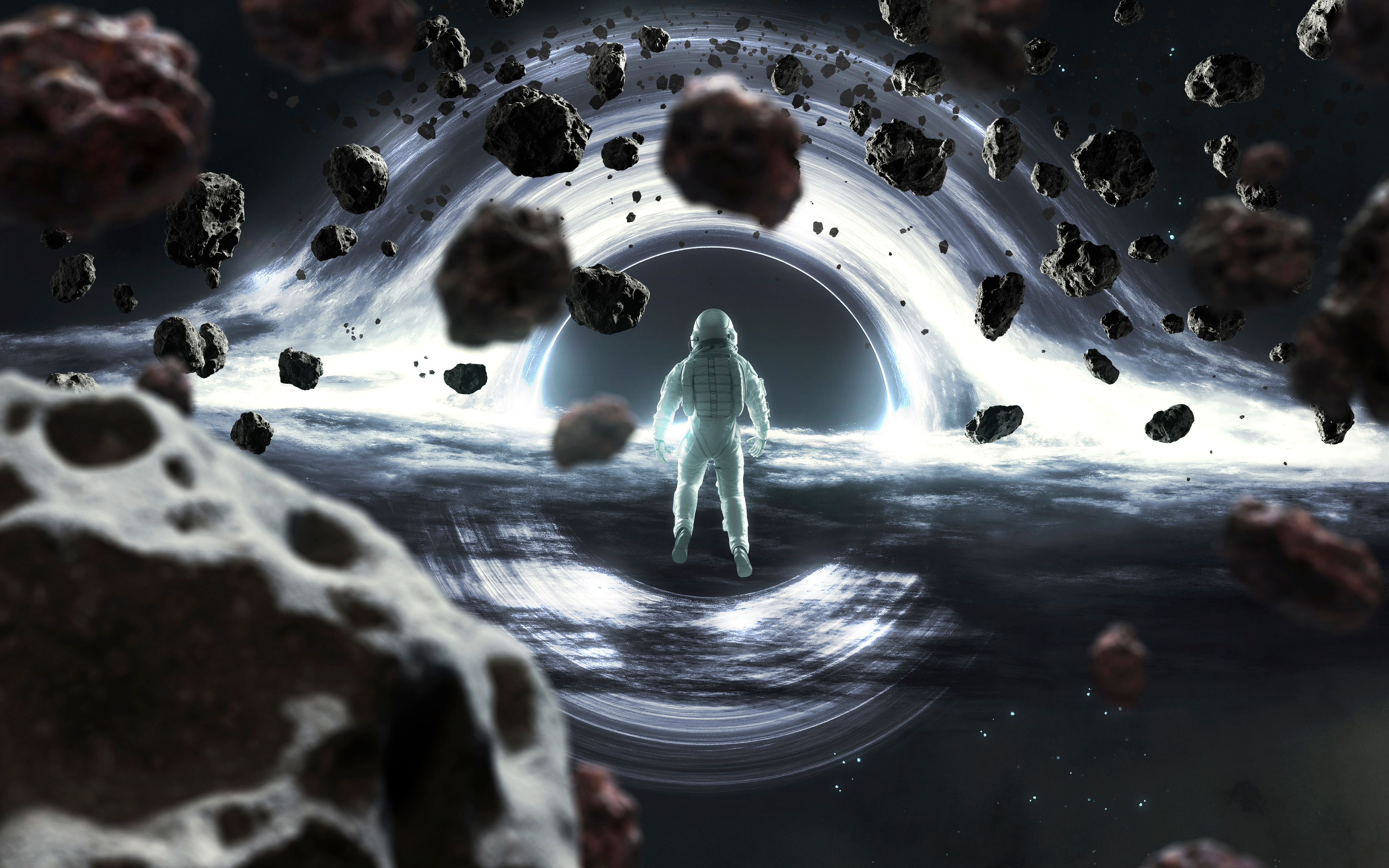 Digital Art Artwork Space Event Horizon Vadim Sadovski Astronomy Galaxy Stars Black Holes Science Fi 3840x2400