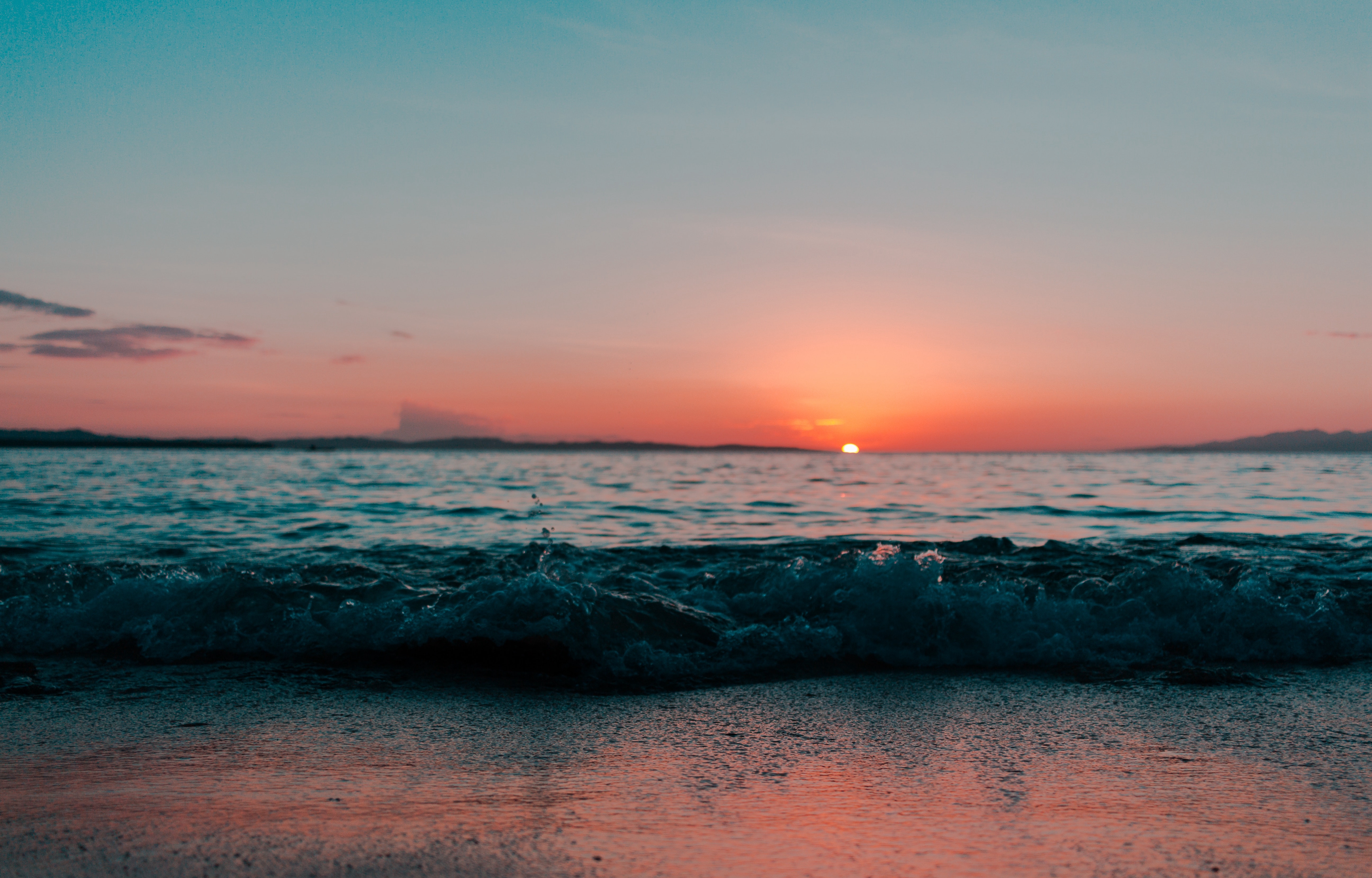 Sea Sunset Horizon Dusk 3840x2460