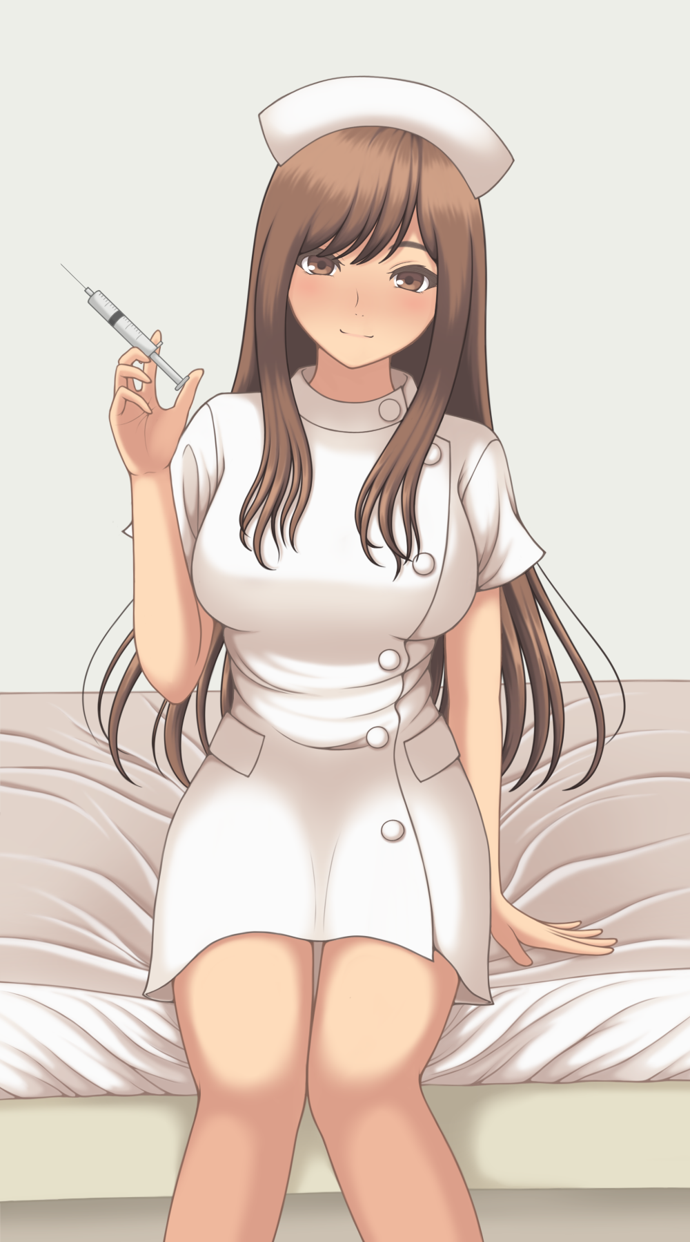 Anime Anime Girls Original Characters Nurse Outfit Artwork Digital Art Fan Art Needles 1000x1798