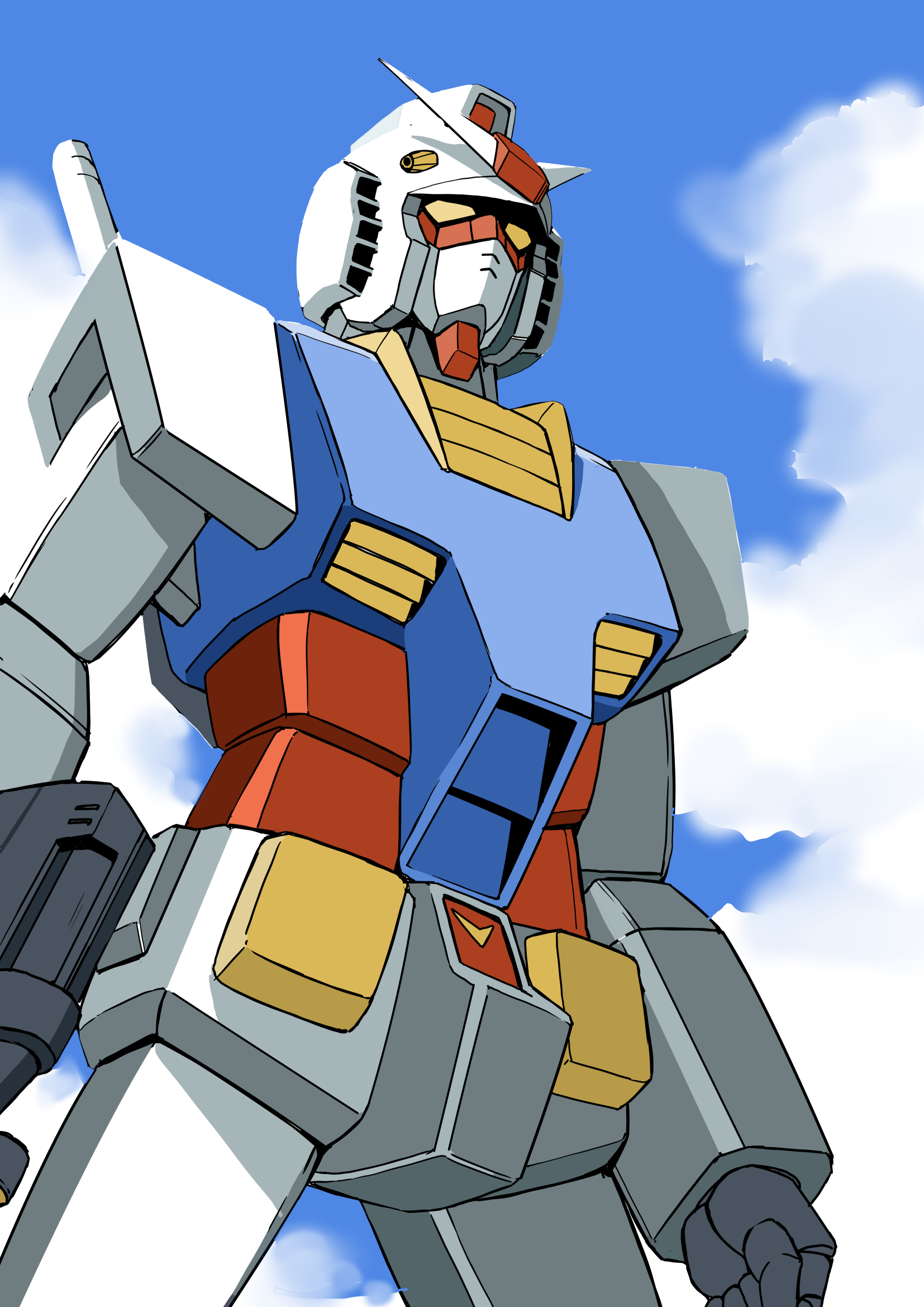 Anime Mechs Super Robot Taisen Gundam Mobile Suit Gundam RX 78 Gundam Artwork Digital Art Fan Art 1654x2339