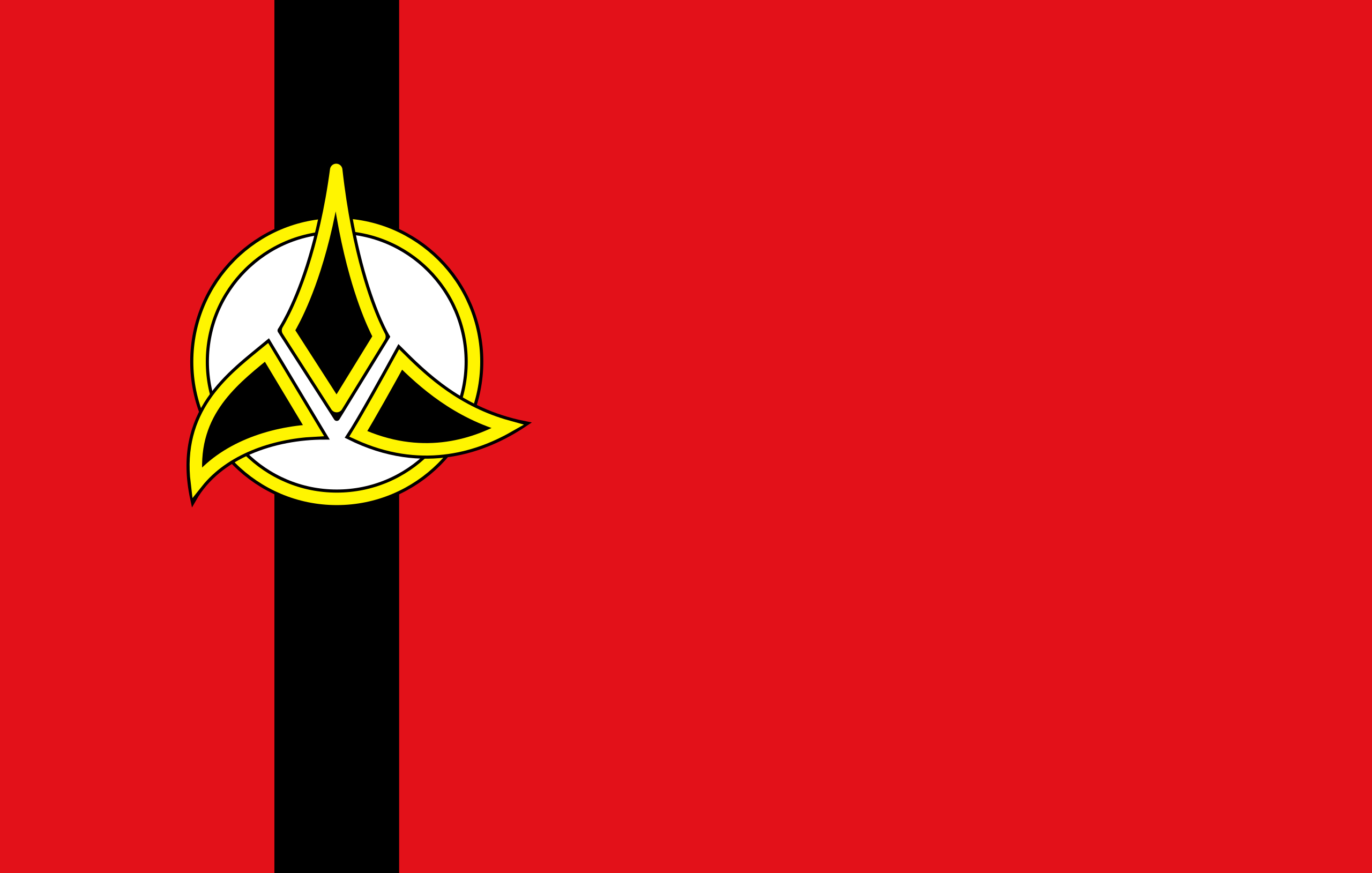 Flag Klingon Star Trek Fictional Logo Simple Background Red Background Minimalism 2560x1629