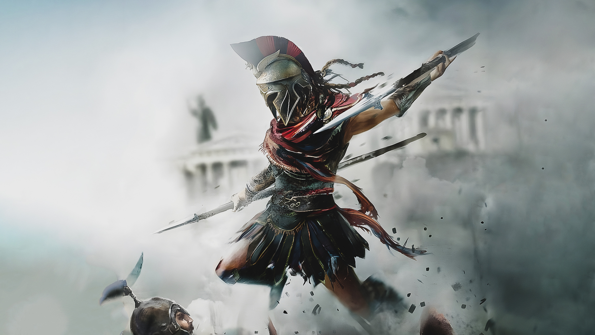 Assassins Creed Odyssey Video Games Warrior Concept Art Ubisoft Alexios Kassandra 1920x1080